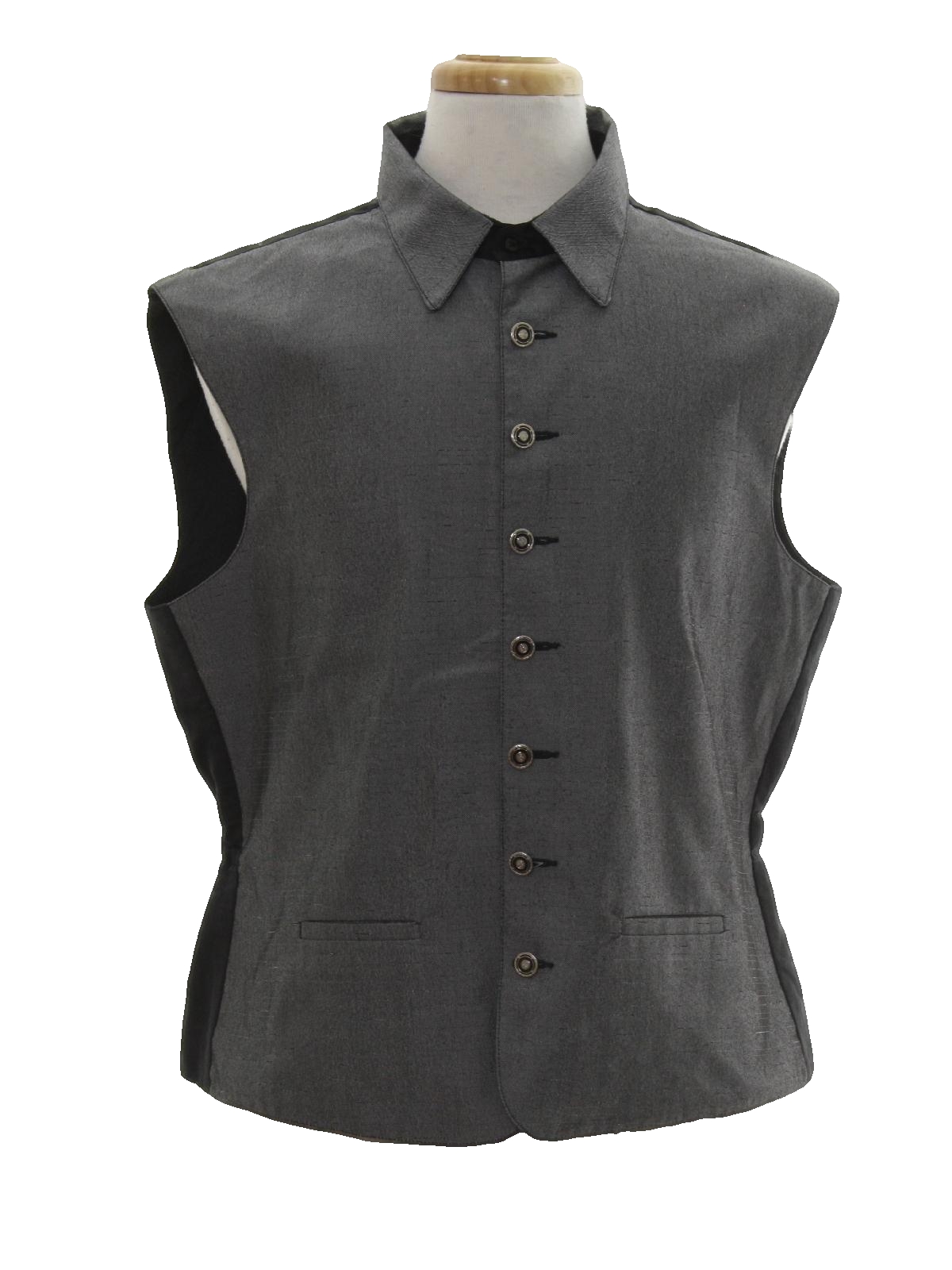 1990's Vintage Philip Stuart Suit: 90s -Philip Stuart- Mens shiny grey ...