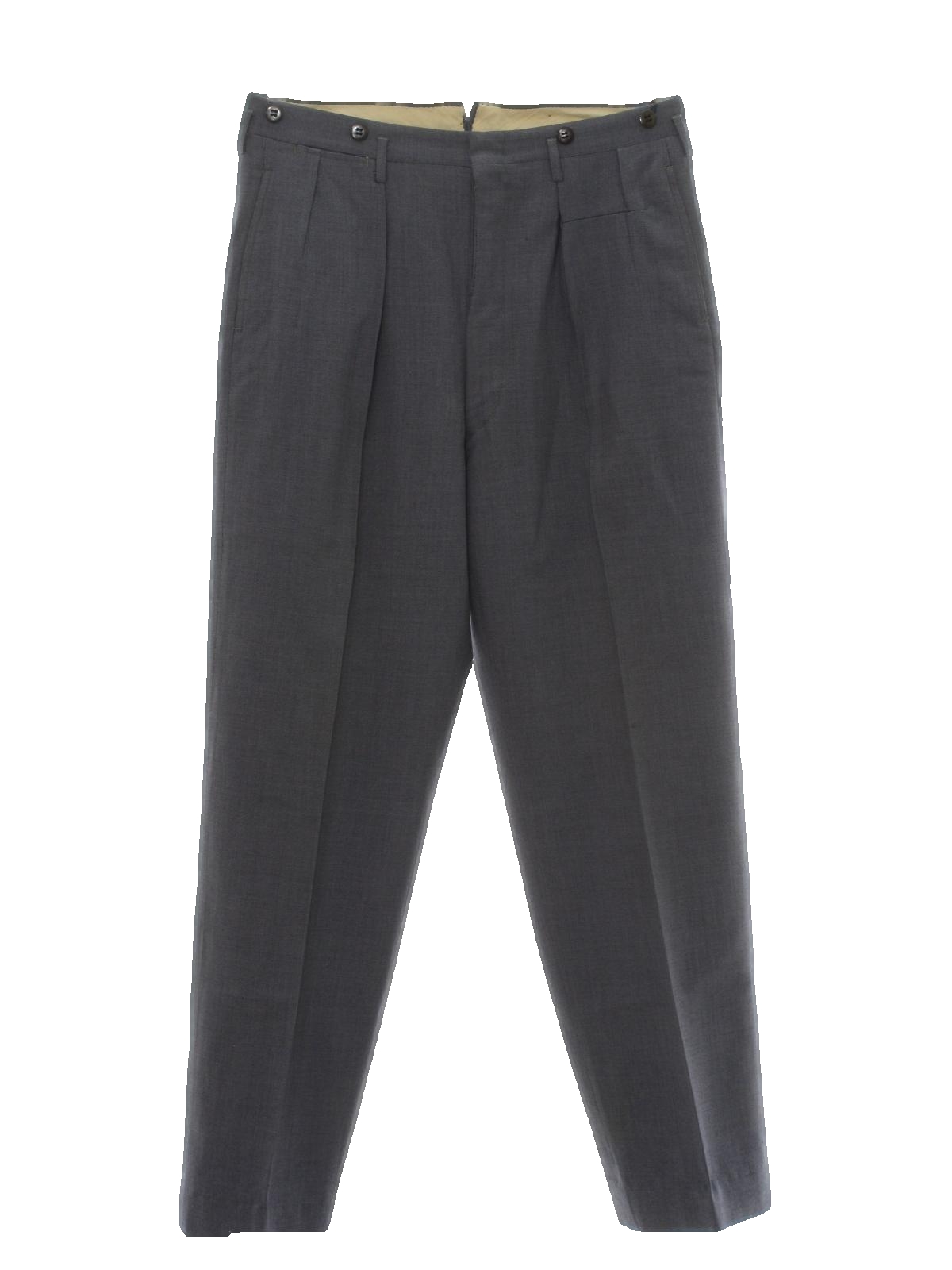 50s Vintage Pants: 50s -No Label- Mens beige background, steel blue ...