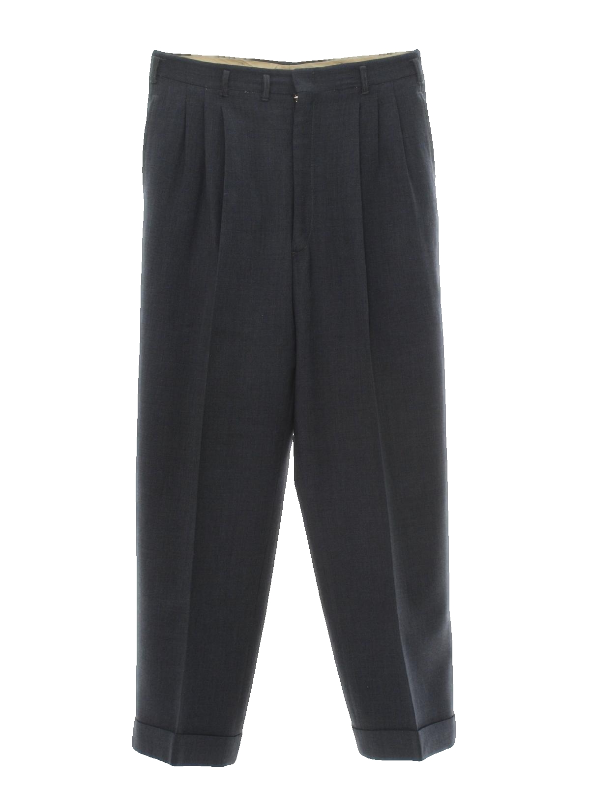 Retro 50's Pants: 50s -No Label- Mens gray heather background, blue ...