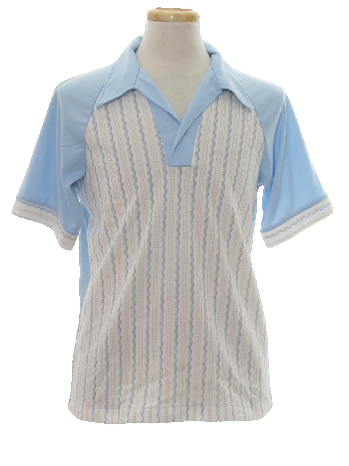 Retro 1970's Knit Shirt (Kings Road) : 70s -Kings Road- Mens baby blue ...