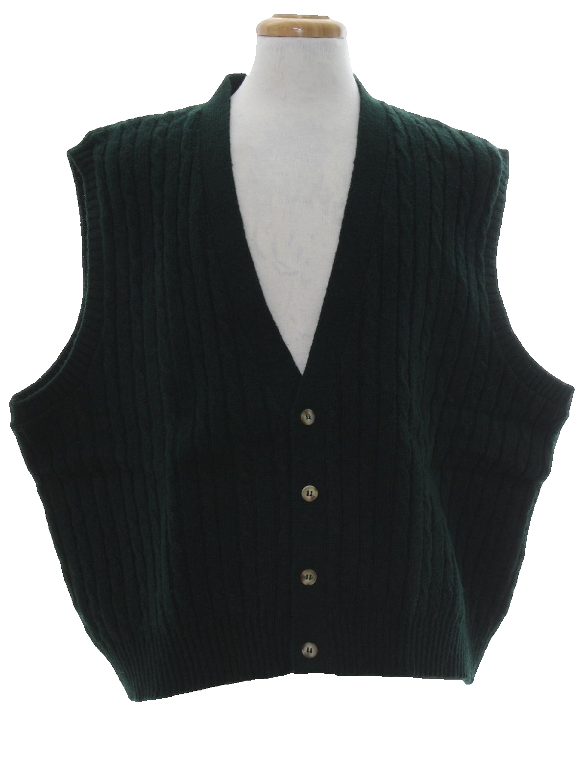 Vintage Lands End Eighties Sweater 80s Lands End Mens dark green