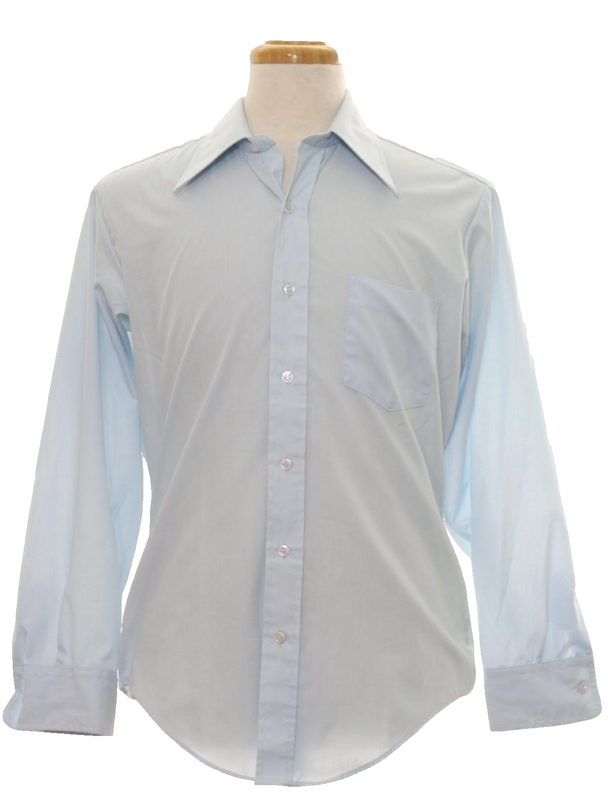 1970s Vintage Shirt: 70s -JCPenney- Mens baby blue, blended cotton ...