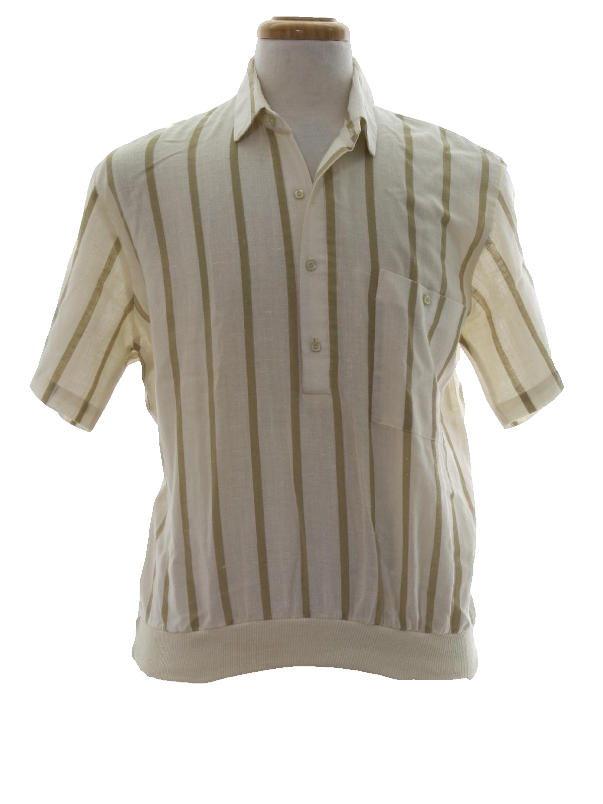 80s Vintage Alan Stuart Shirt: 80s -Alan Stuart- Mens cream and dusty ...