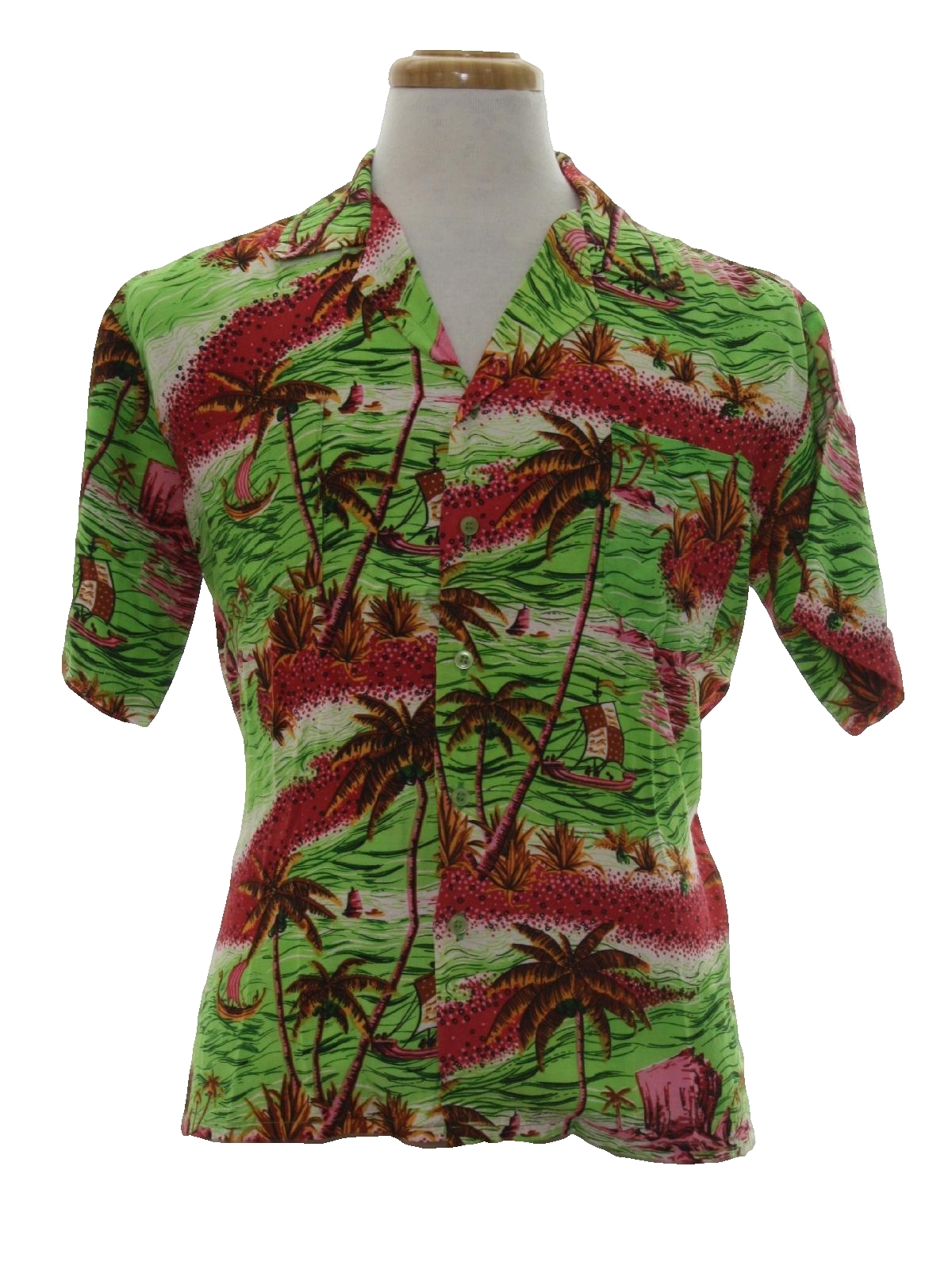 Retro 1970s Hawaiian Shirt: Late 70s or early 80s -Bandolero- Mens acid ...
