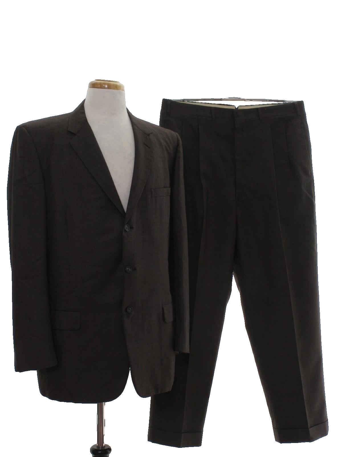 60's Vintage Suit: 60s -Barclay- Mens two piece mod suit with black ...