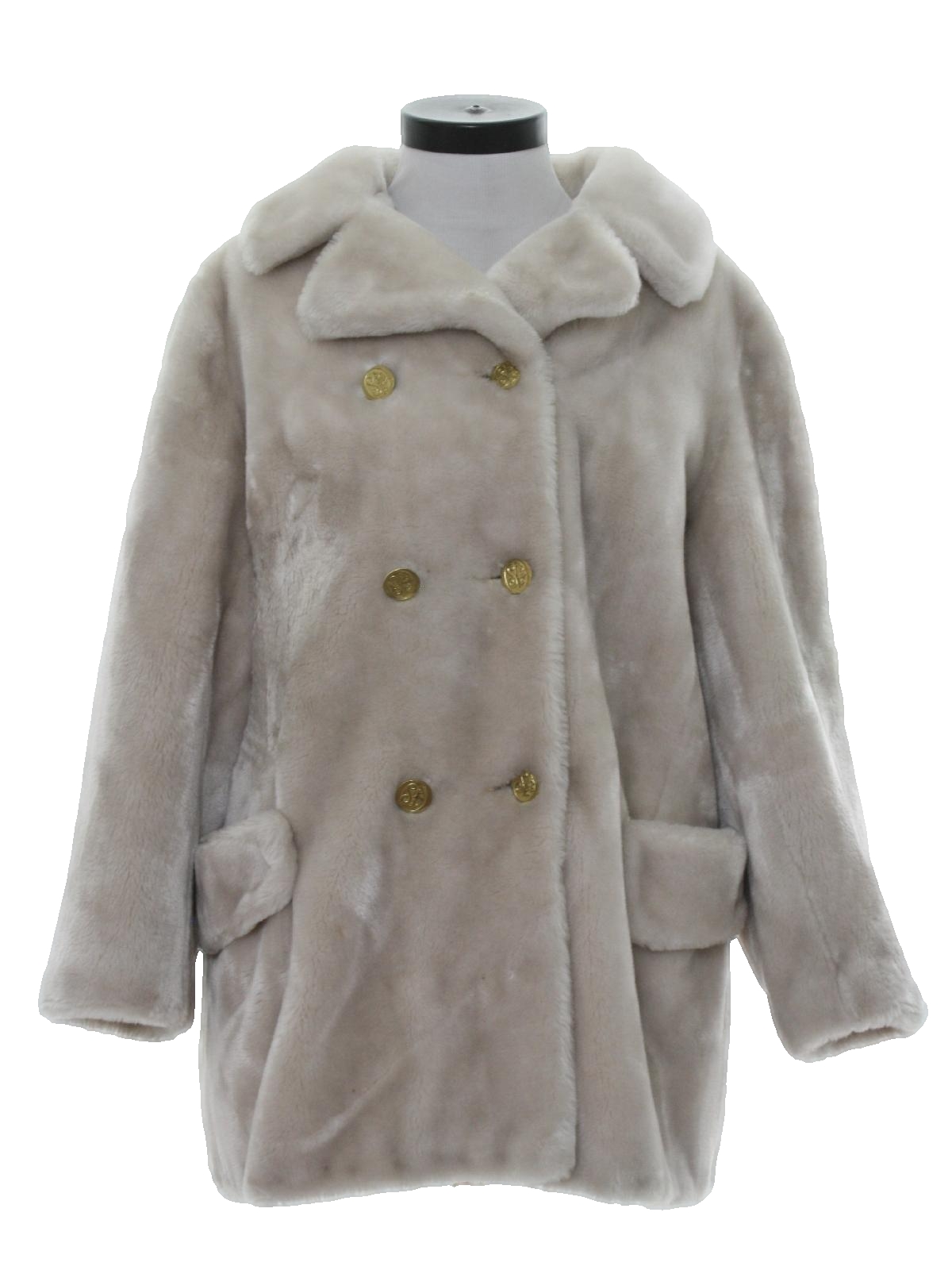 Sixties SportTown Jacket: 60s -SportTown- Womens cream faux fur ...