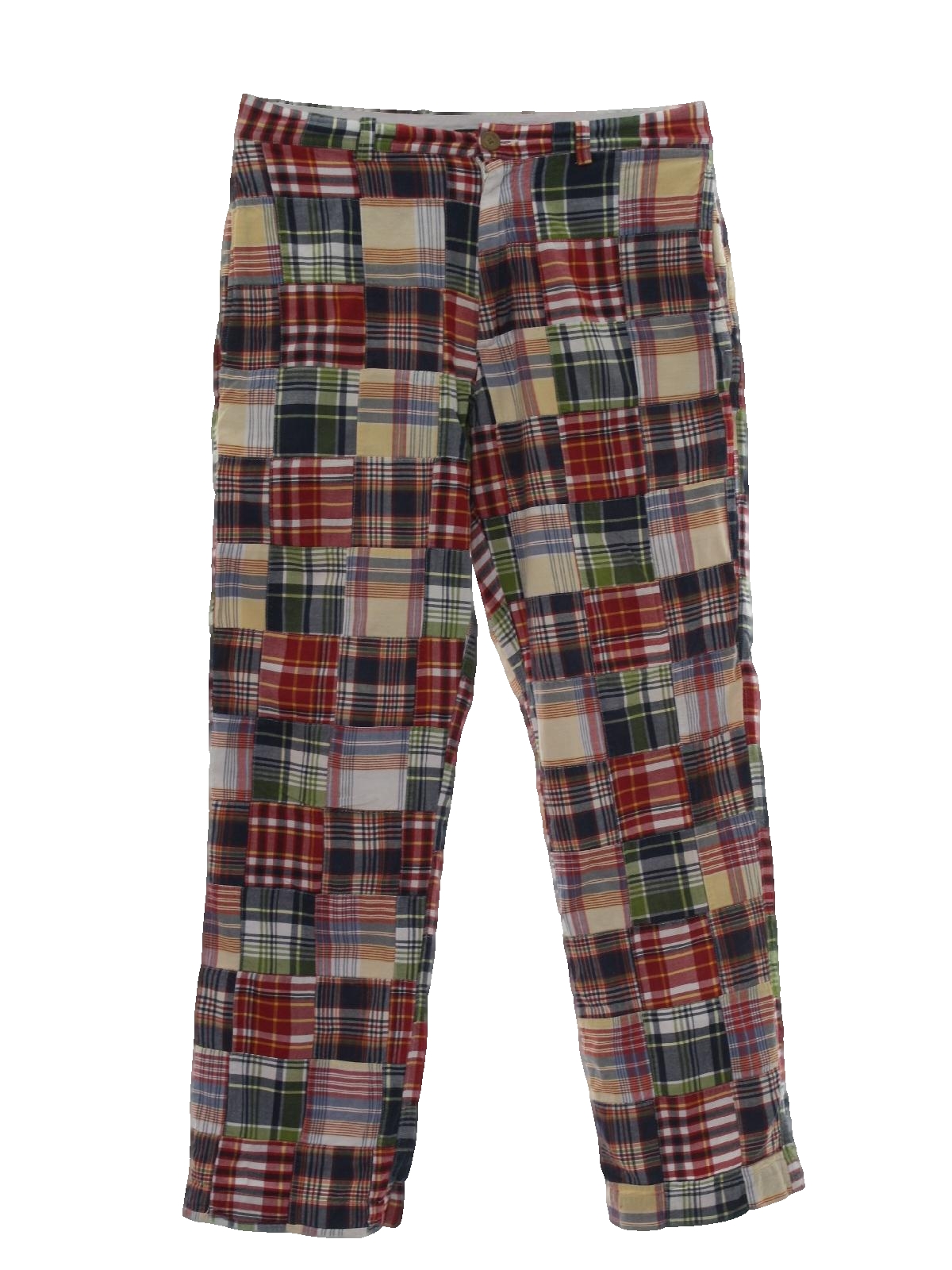 Eighties J Crew Pants: 80s -J Crew- Mens white and shades of red, blue ...