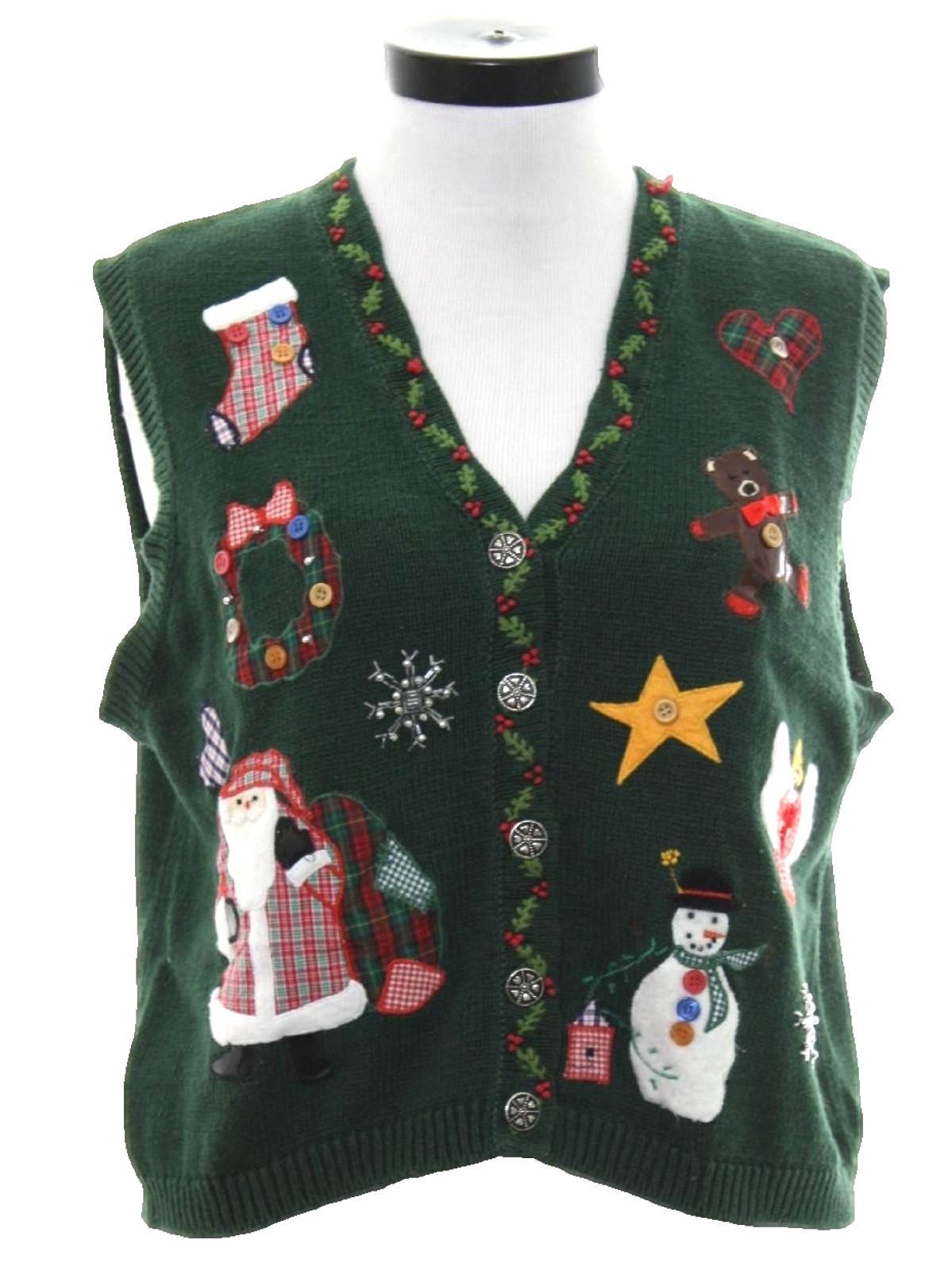 Womens Country Kitsch Ugly Christmas Sweater Vest: -Karen Scott- Womens ...