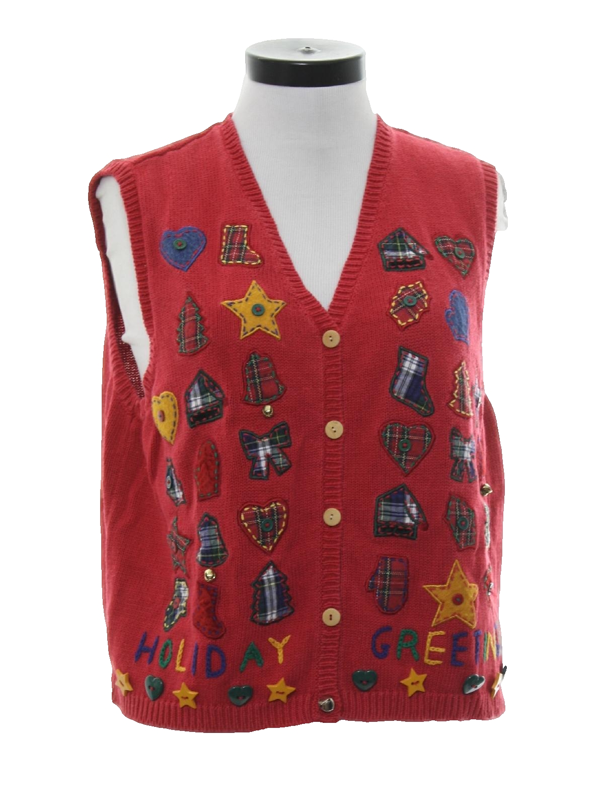 90's Womens Ugly Christmas Sweater Vest: 90s authentic vintage -Marisa ...