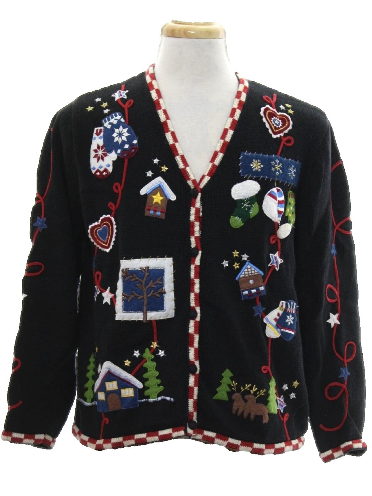 Womens Ugly Christmas Cardigan Sweater: -Designers Originals Studio Fa ...