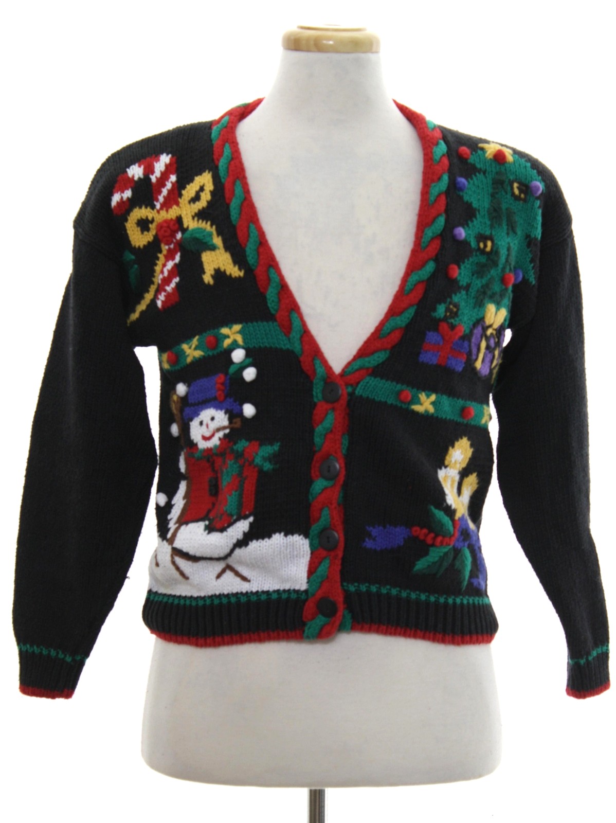 Womens Ugly Christmas Cardigan Sweater: retro look -Rosanna- Womens ...