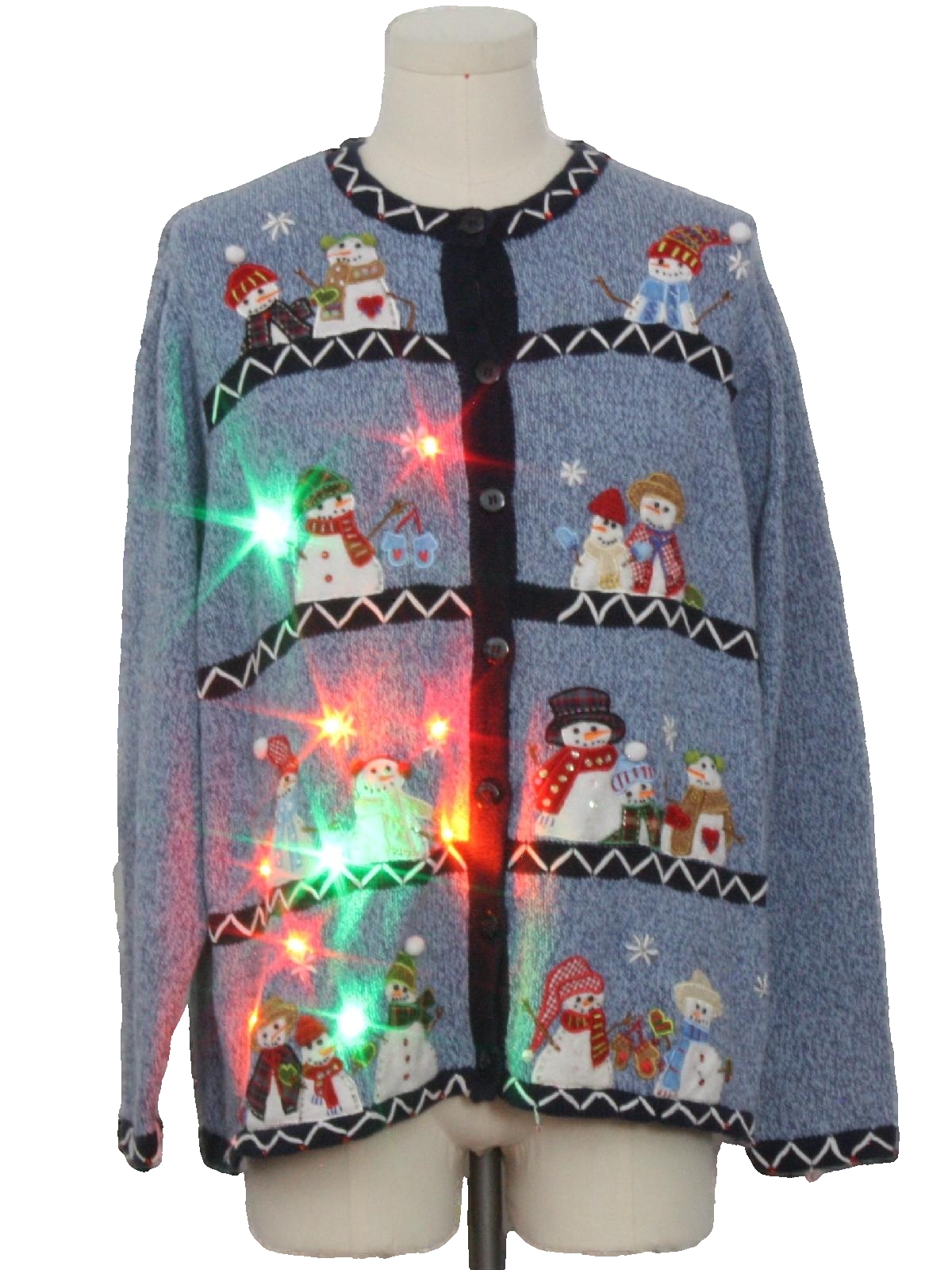 blue and white christmas sweater