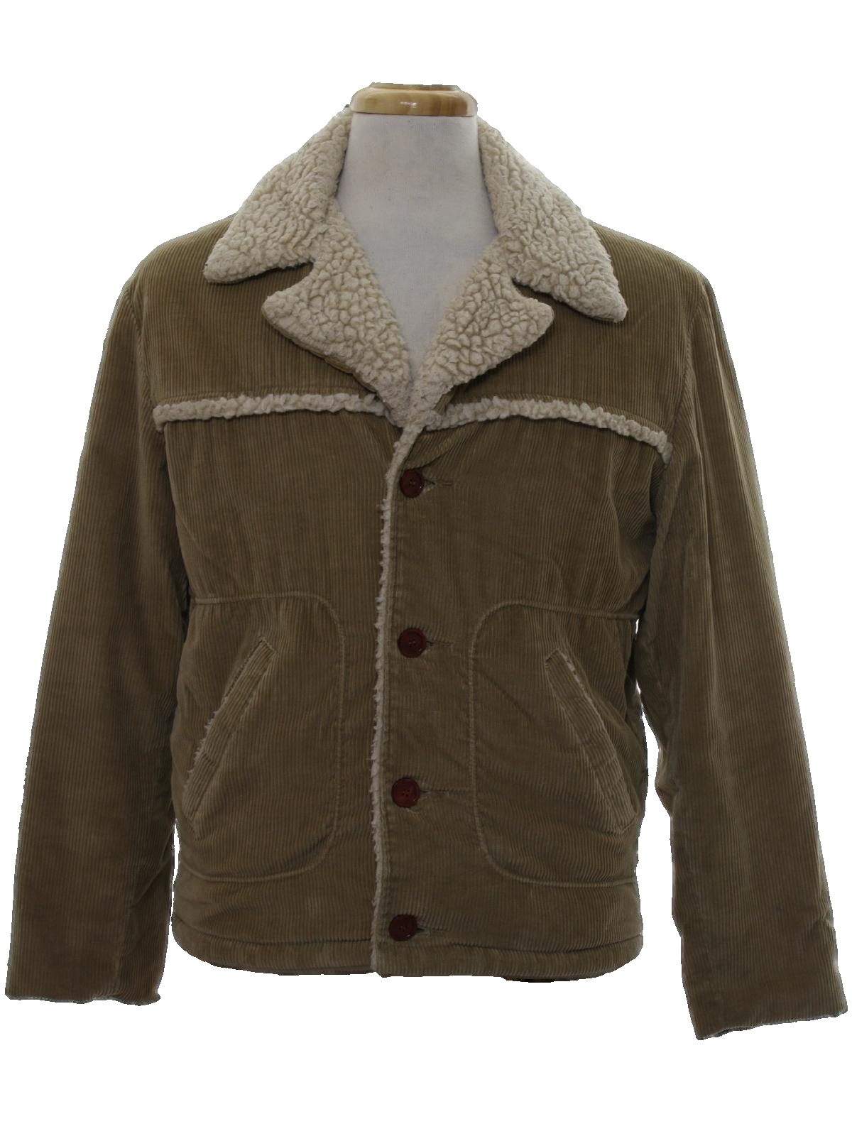 1960's Vintage Jacket: Late 60s -No Label- Mens tan wide wale cotton ...