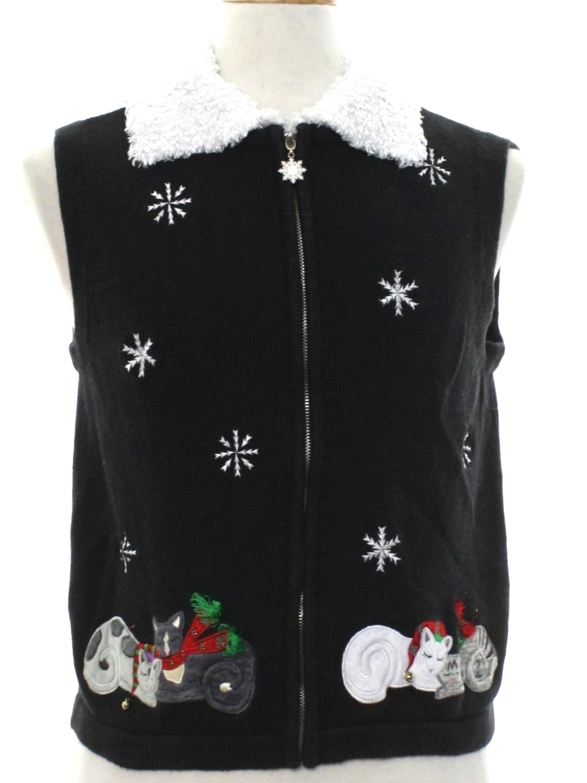 womens ugly christmas sweater vest