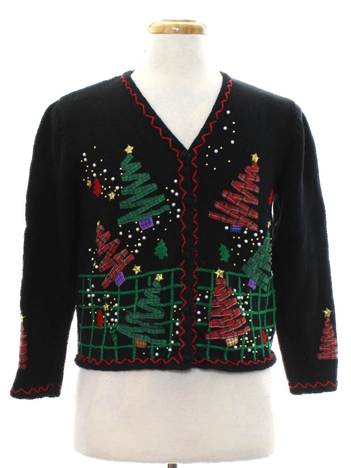 Womens Ugly Christmas Cardigan Sweater: -Designer Originals Studio ...