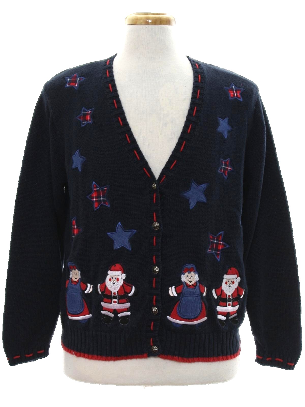 Ugly Christmas Cardigan Sweater: -Christopher and Bank- Unisex blue ...