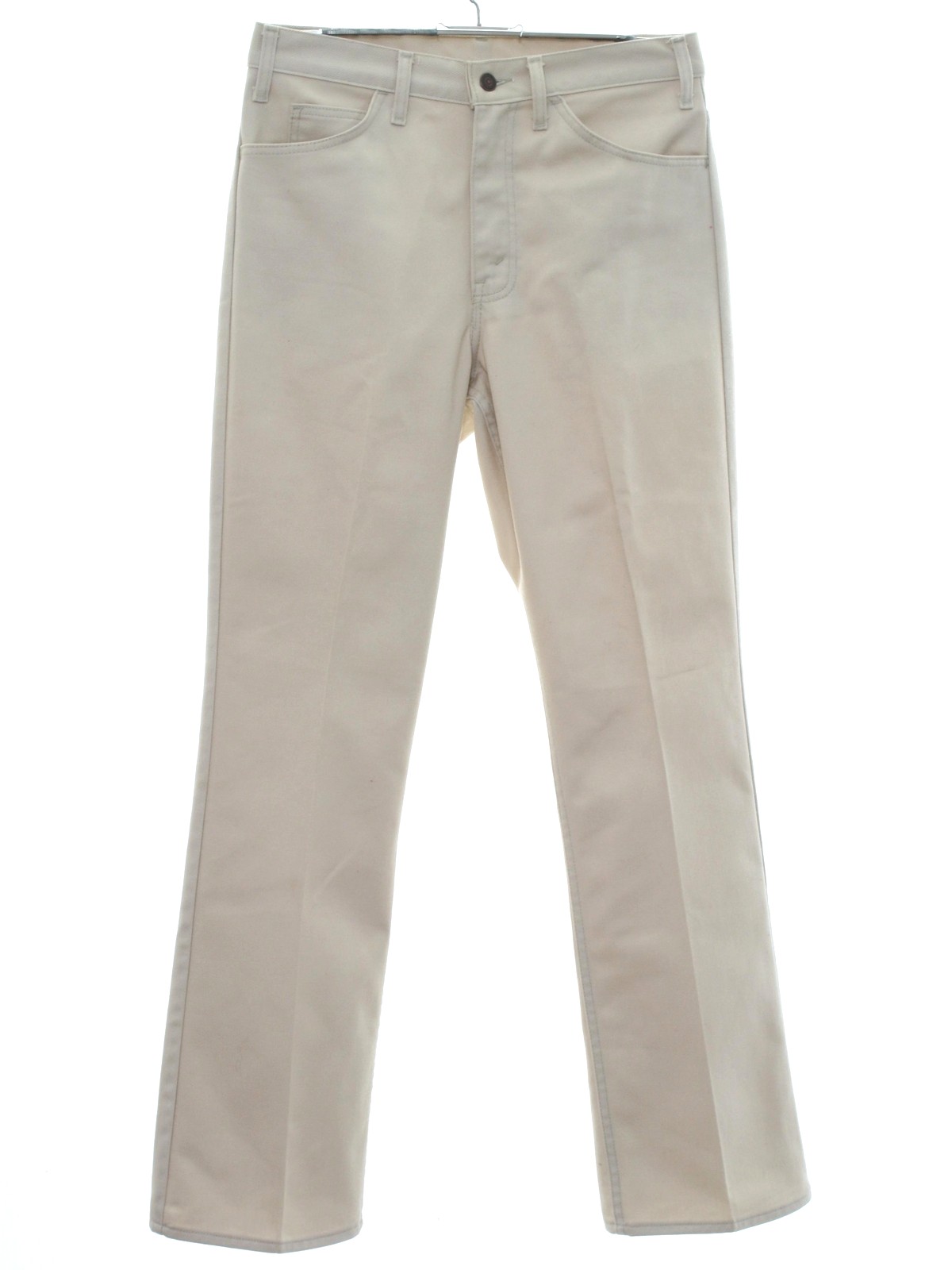 70s Retro Flared Pants / Flares: 70s -J C Penney- Mens cream cotton ...