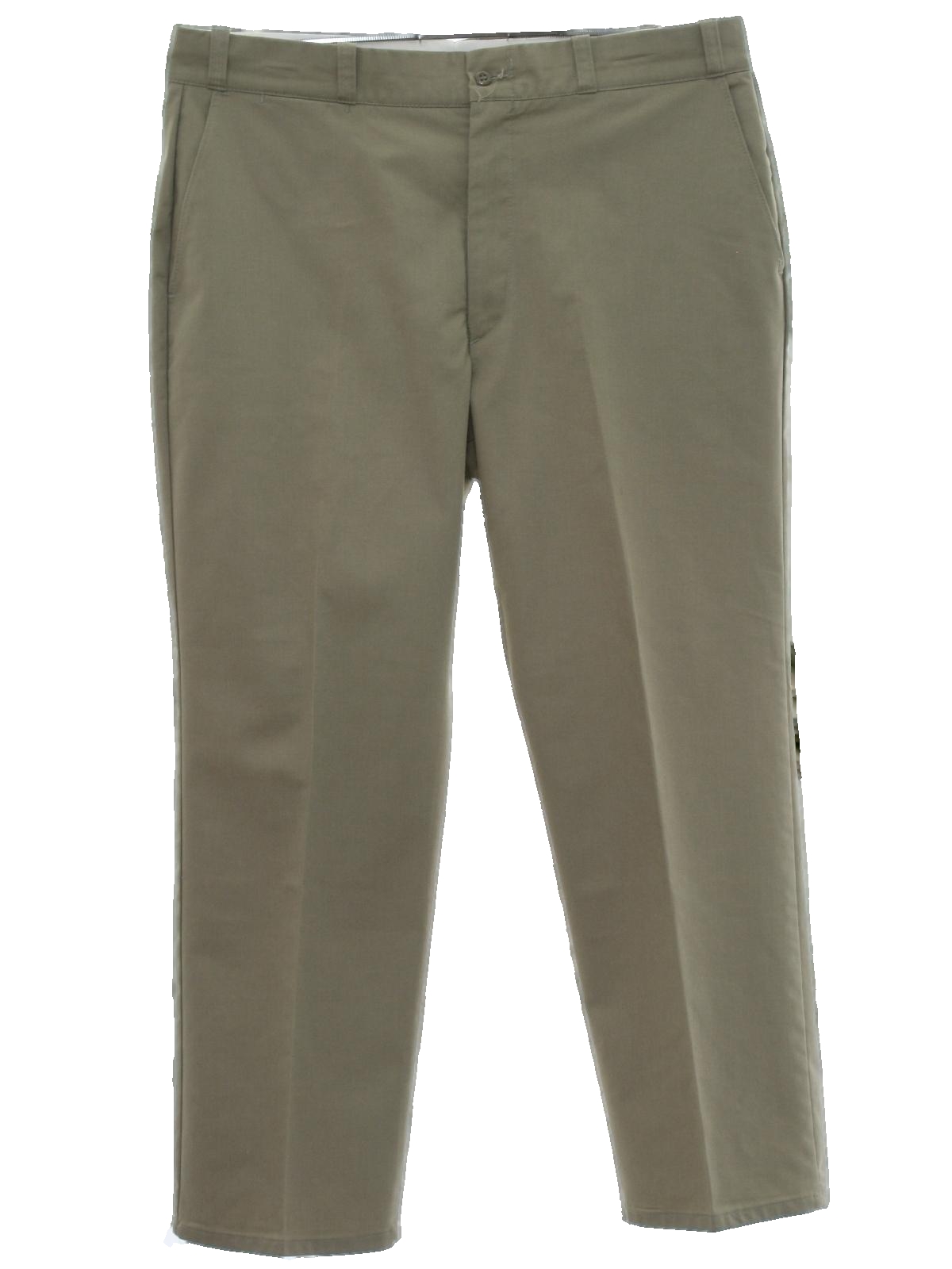 Vintage 1960's Pants: 60s -Roebucks Perma Prest- Mens khaki tan ...