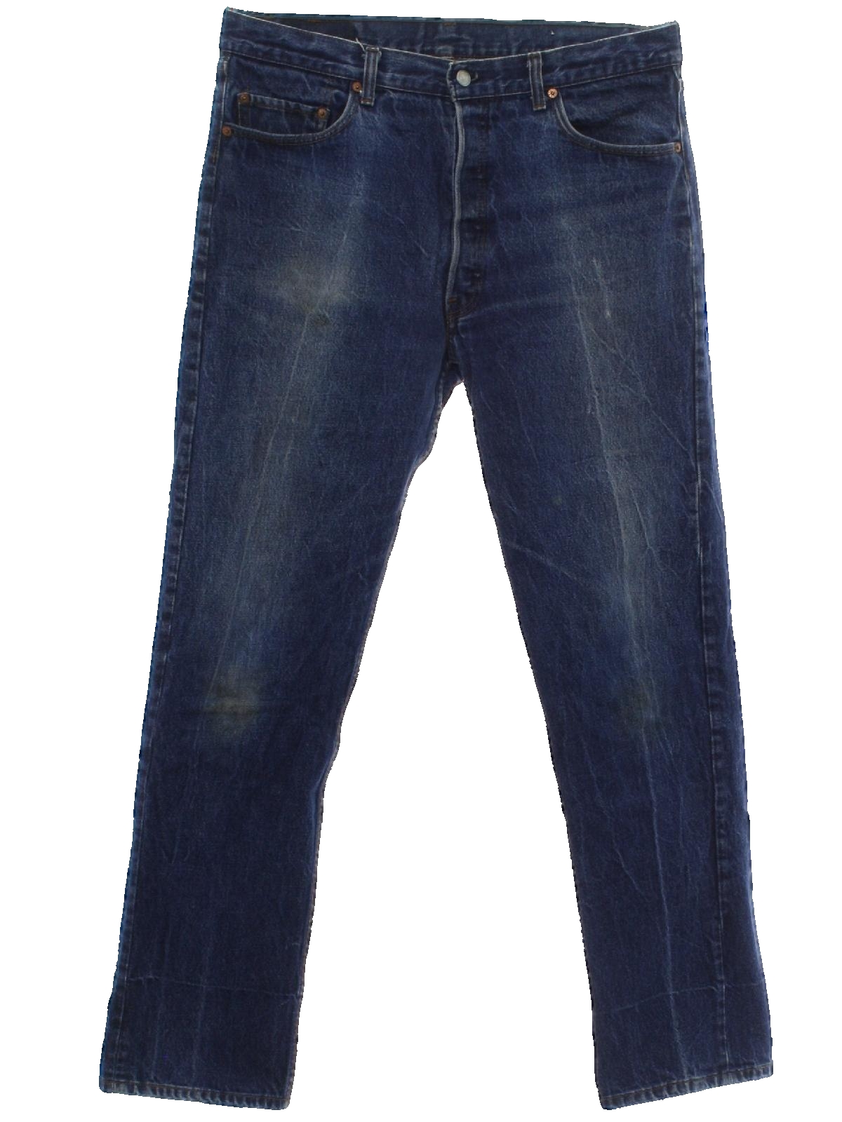 Retro 1980s Pants: 80s -Levis- Mens faded blue cotton denim jeans with ...