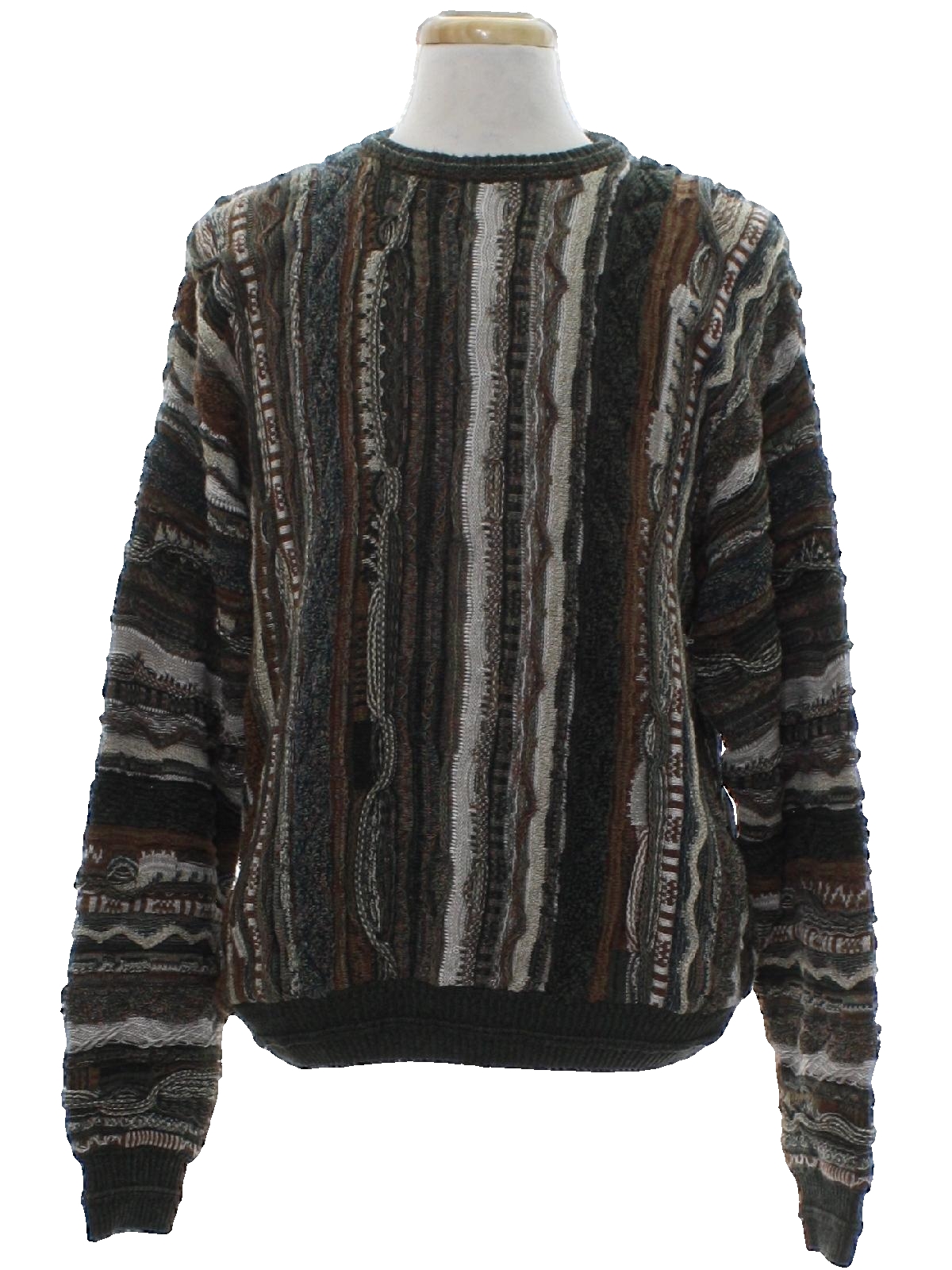 90s Retro Sweater: 90s -Croft and Barrow- Mens multi color background ...