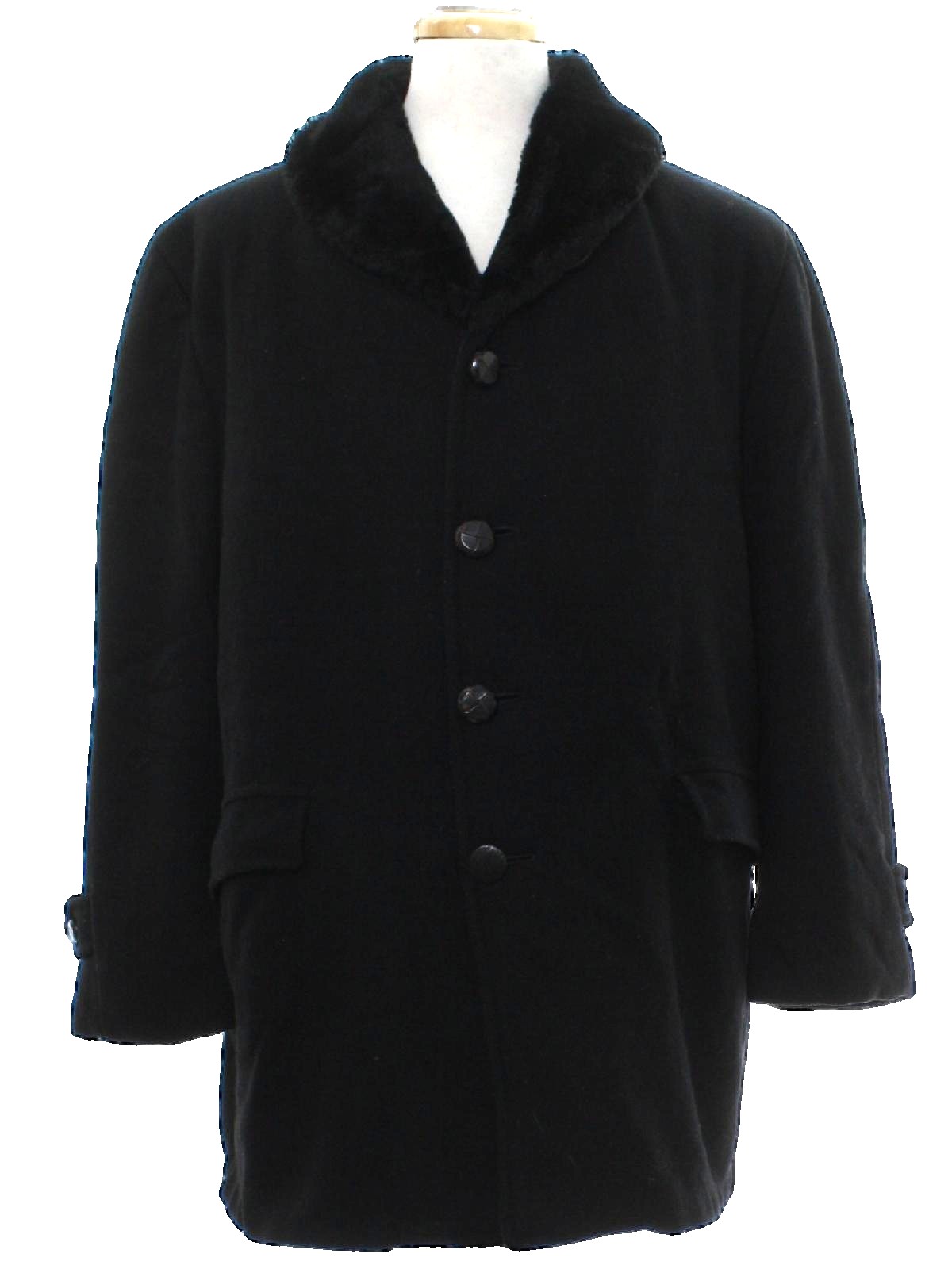 1970s Stratojac Jacket: 70s -Stratojac- Mens black background wool ...