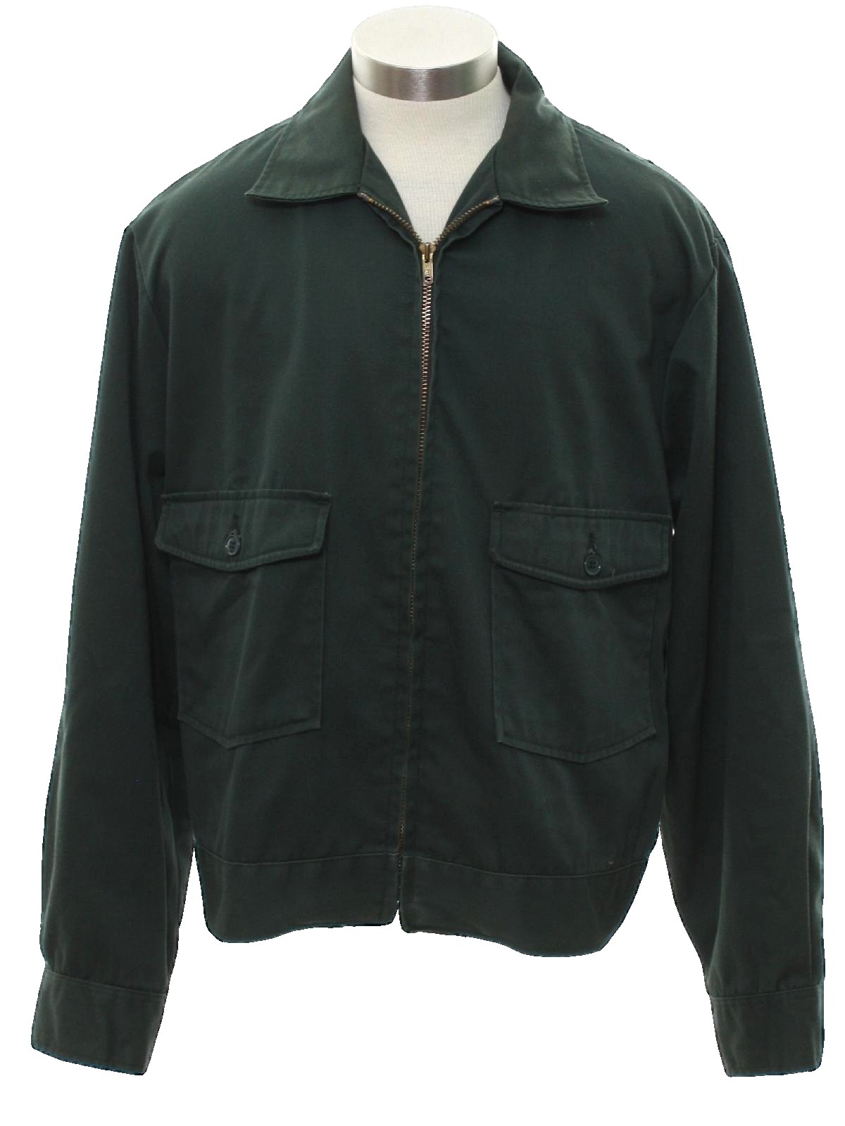1960's Vintage Lee Jacket: 60s -Lee- Mensdark green polyester cotton ...