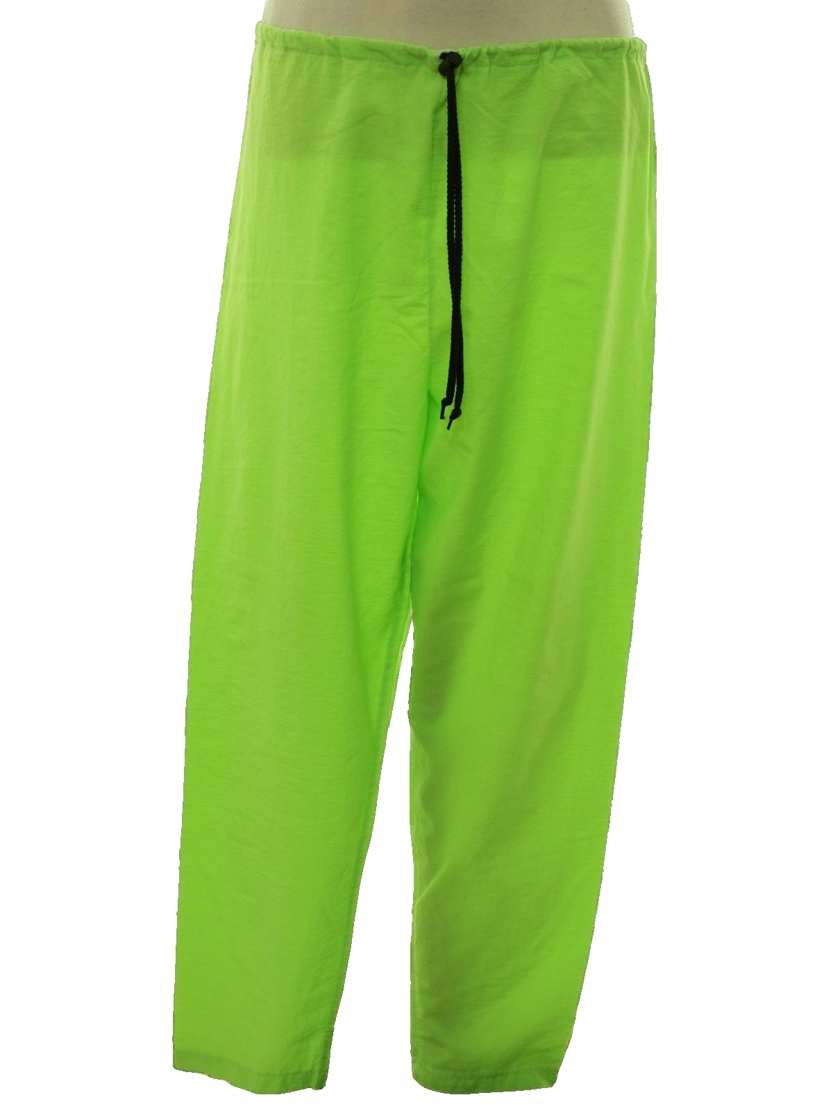 1980's Retro Pants: Late 80s or early 90s -Made Inc.- Mens neon green ...