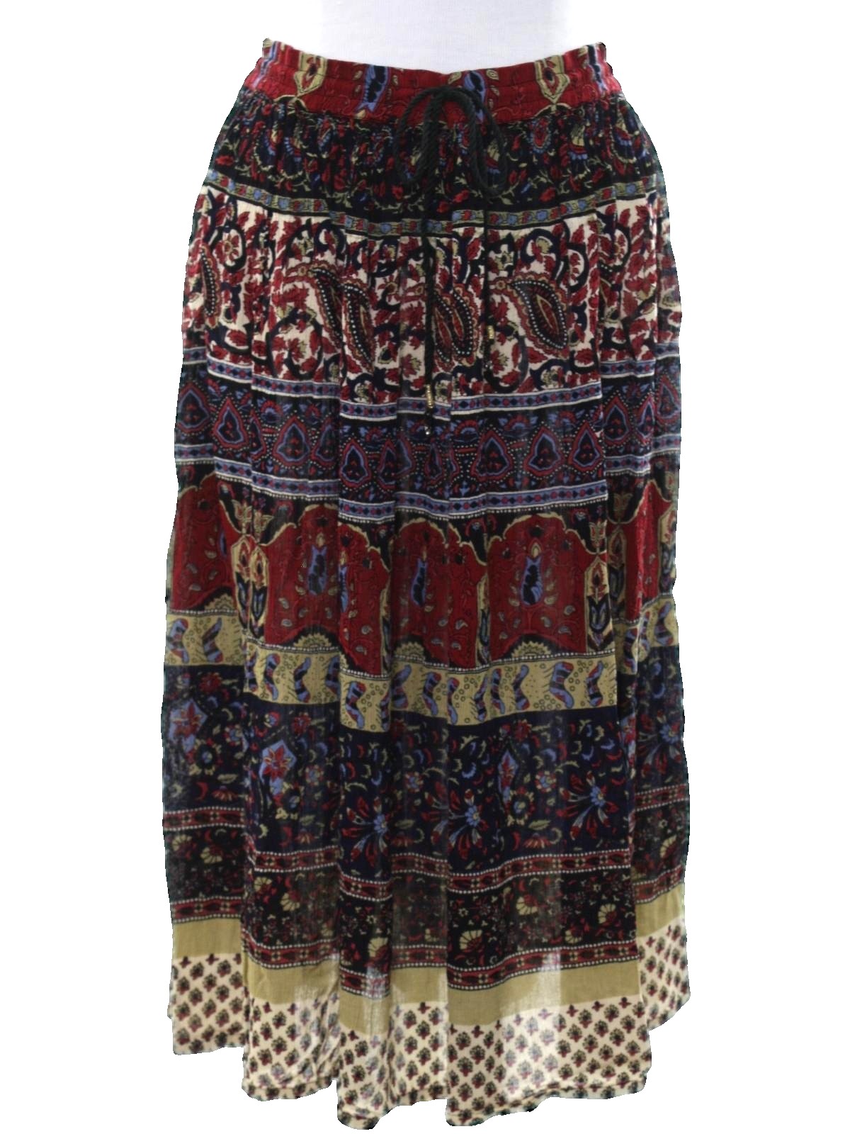 Sag Harbor Petite 1990s Vintage Hippie Skirt: 90s -Sag Harbor Petite ...