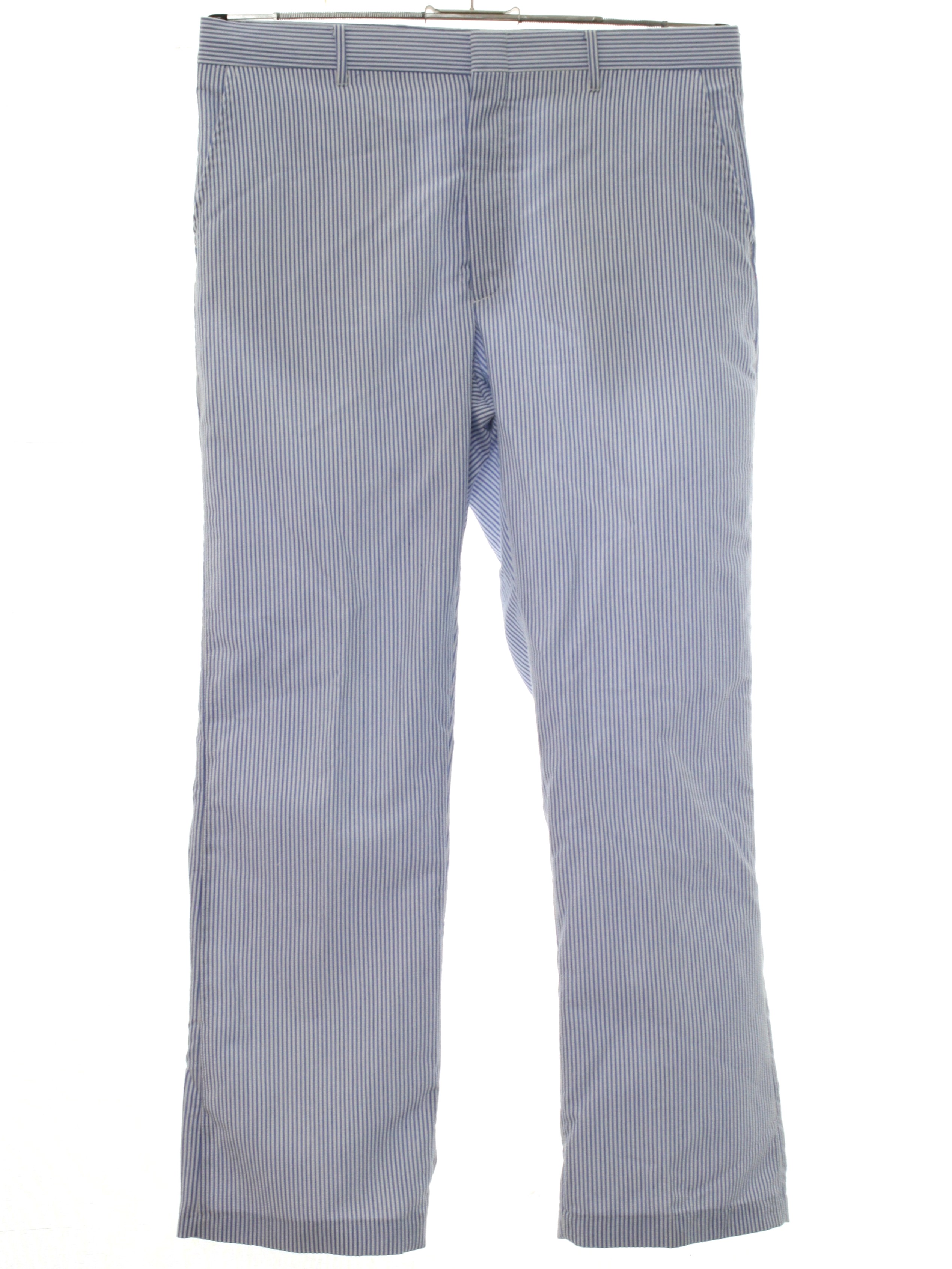 70s Pants (Blair): 70s -Blair- Mens white and blue summer weight ...