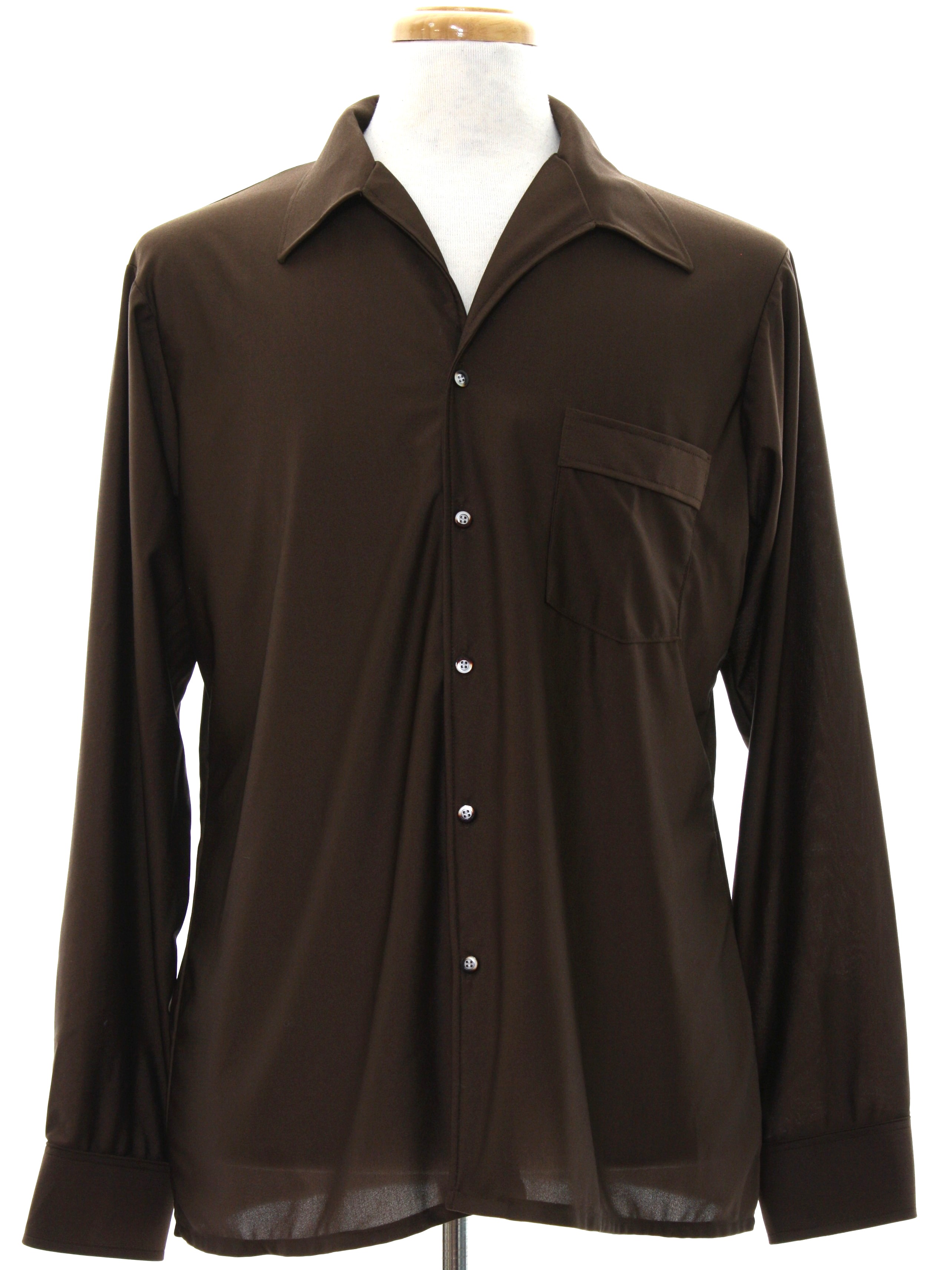 dark brown button up shirt