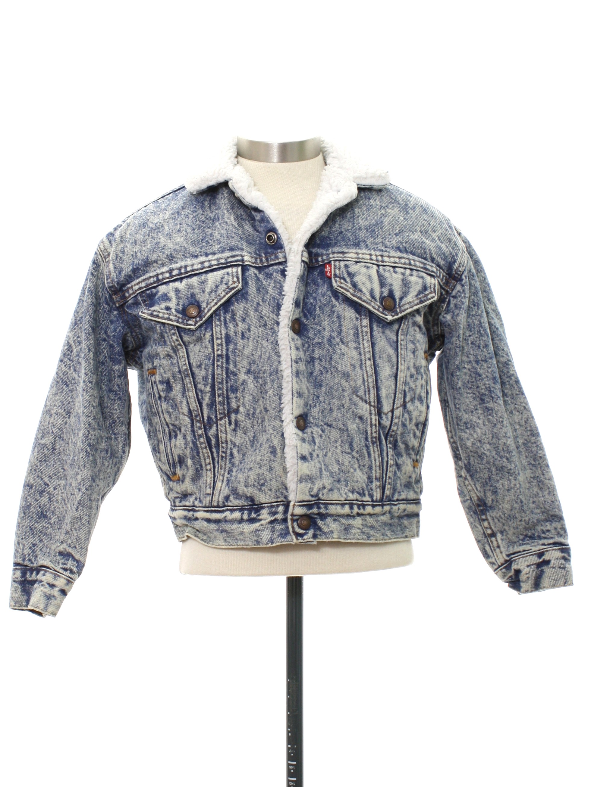 levis denim jacket white fur