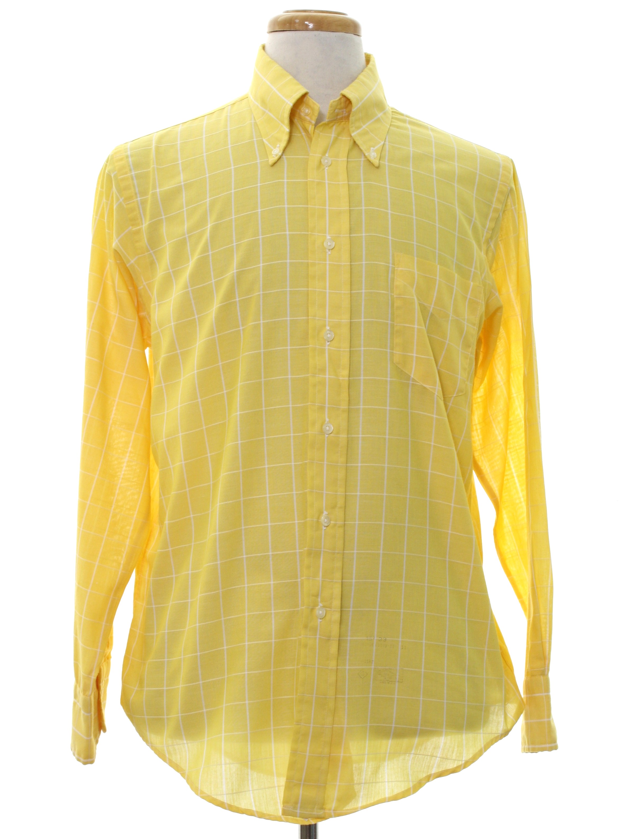1960's Shirt (Weinstocks Gant): Late 60s -Weinstocks Gant- Mens yellow ...