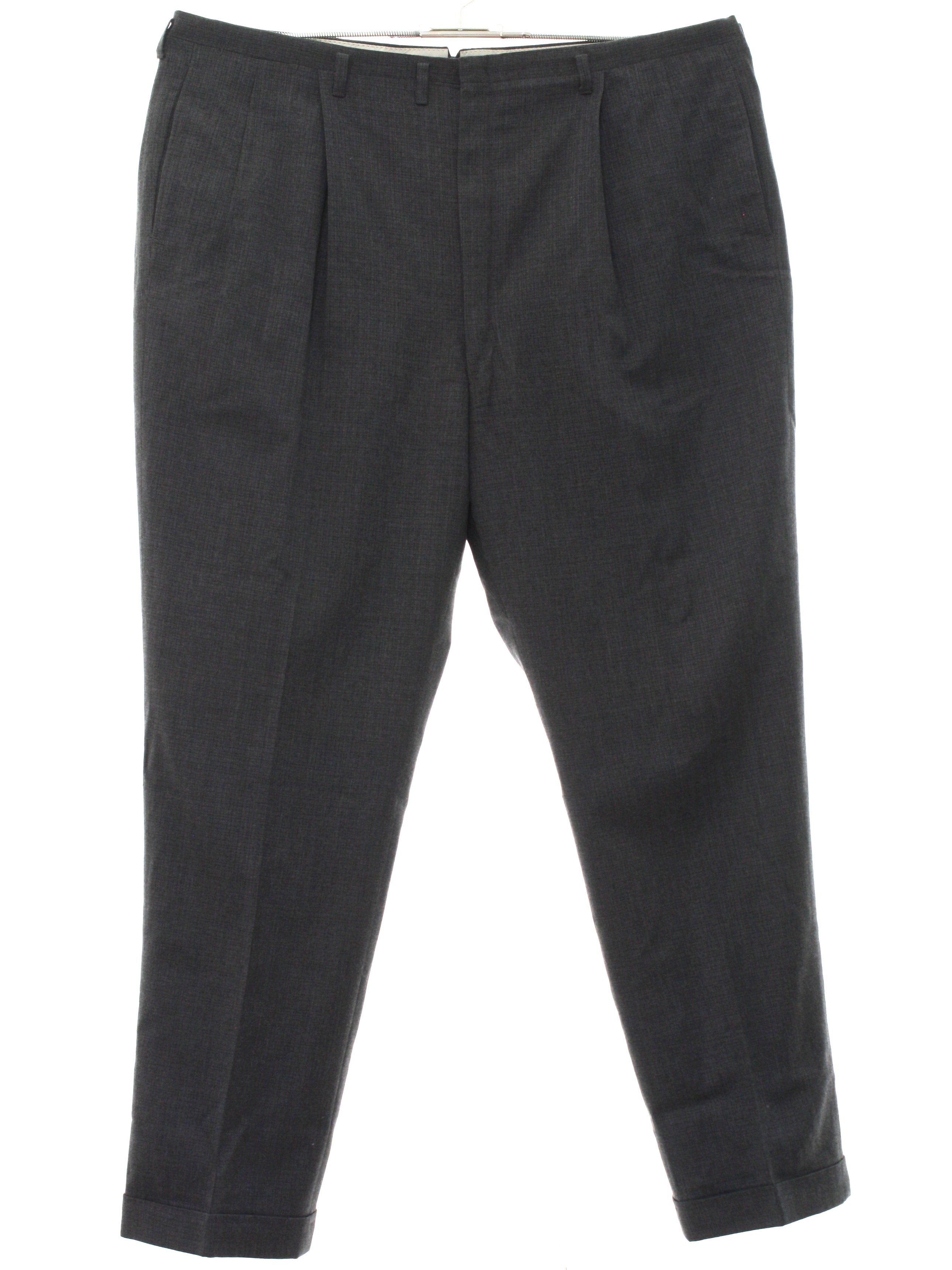 Missing Label 1960s Vintage Pants: Early 60s -Missing Label- Mens grey ...