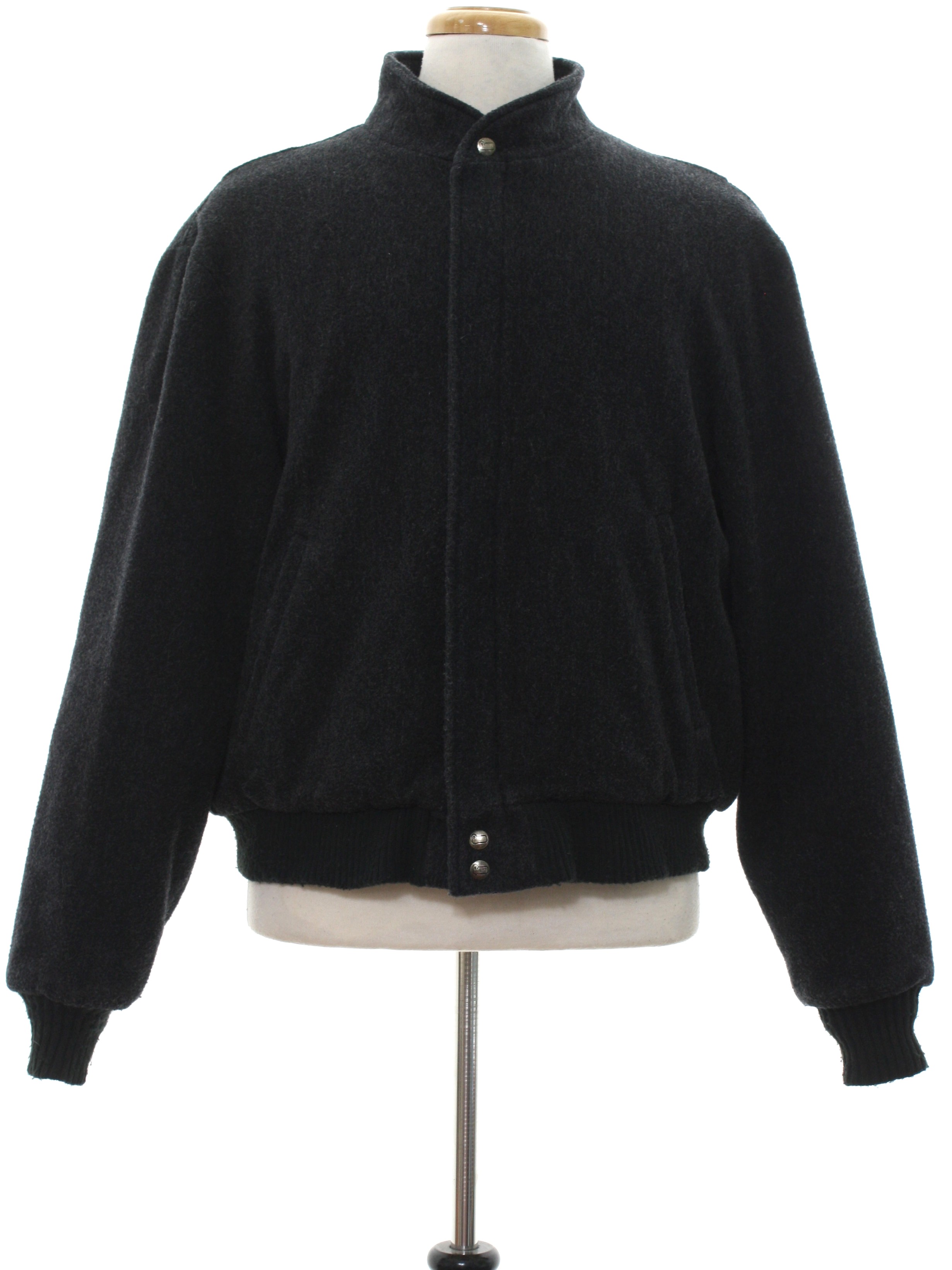 Vintage Woolrich 80's Jacket: 80s -Woolrich- Mens heathered charcoal ...