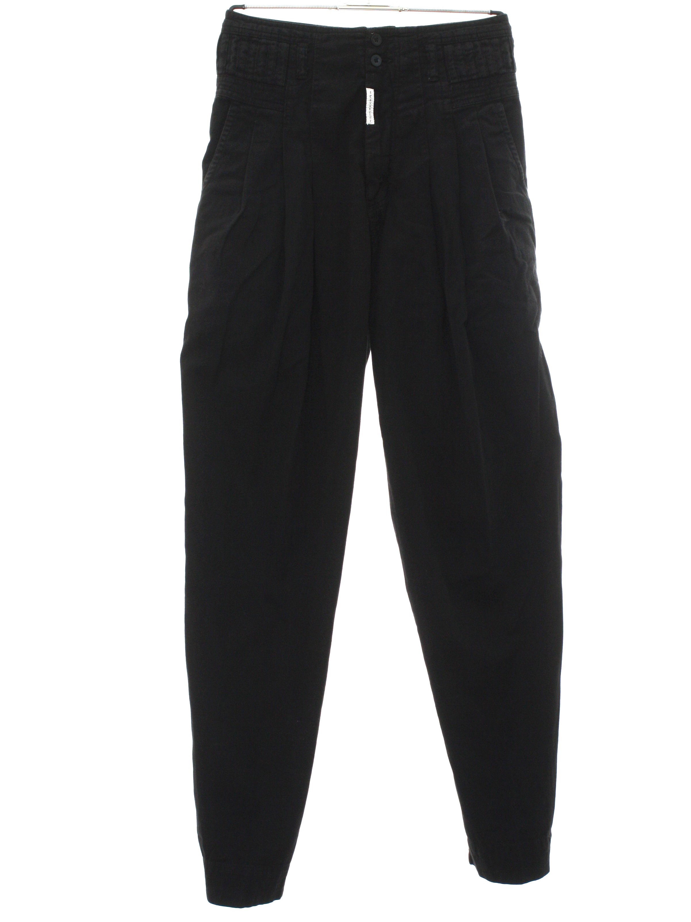 1980's Vintage Z. Cavaricci Pants: 80s -Z. Cavaricci- Mens black solid ...