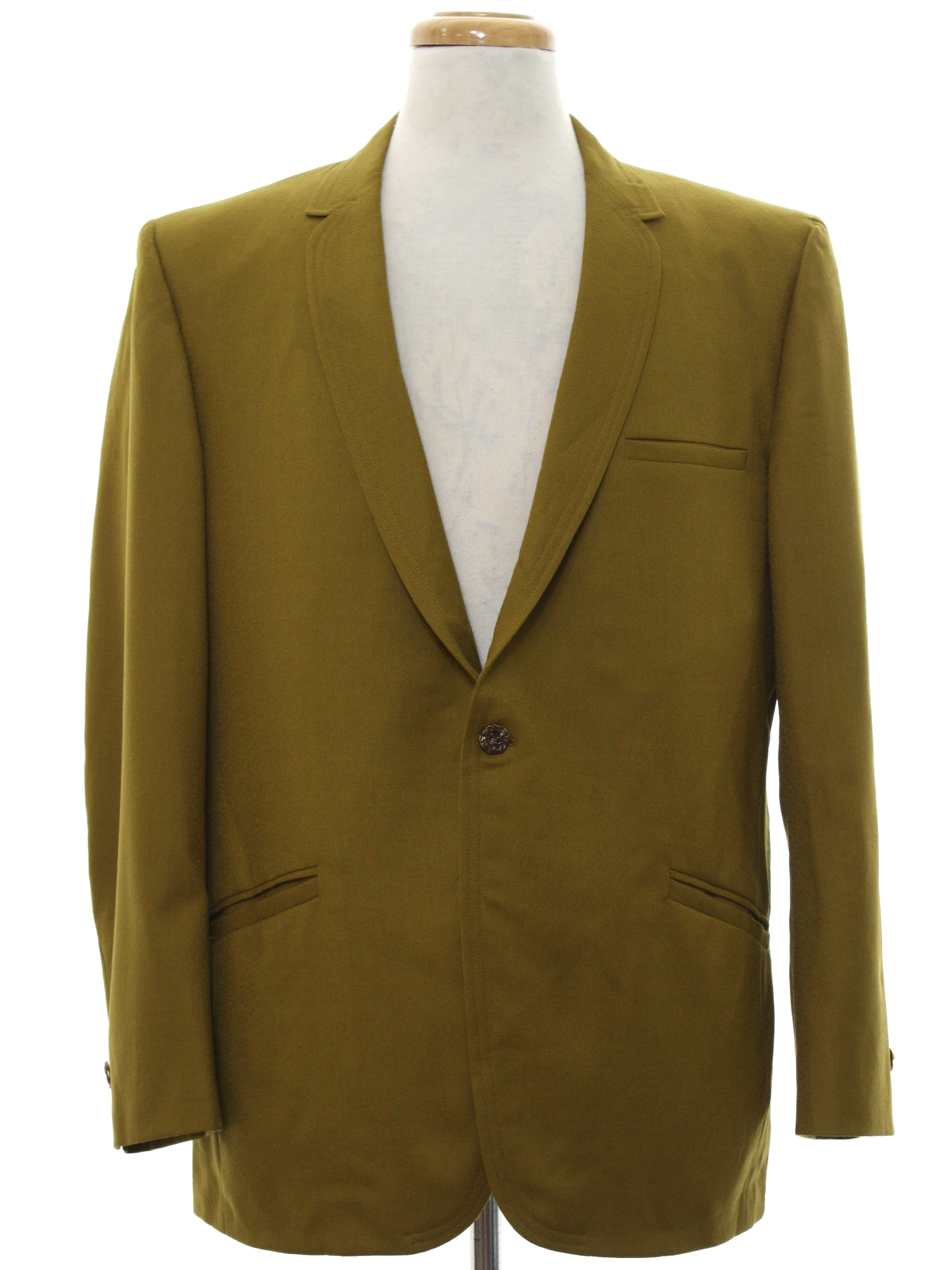 Vintage 1960's Jacket: 60s -Ratner- Mens dark gold wool blend ...
