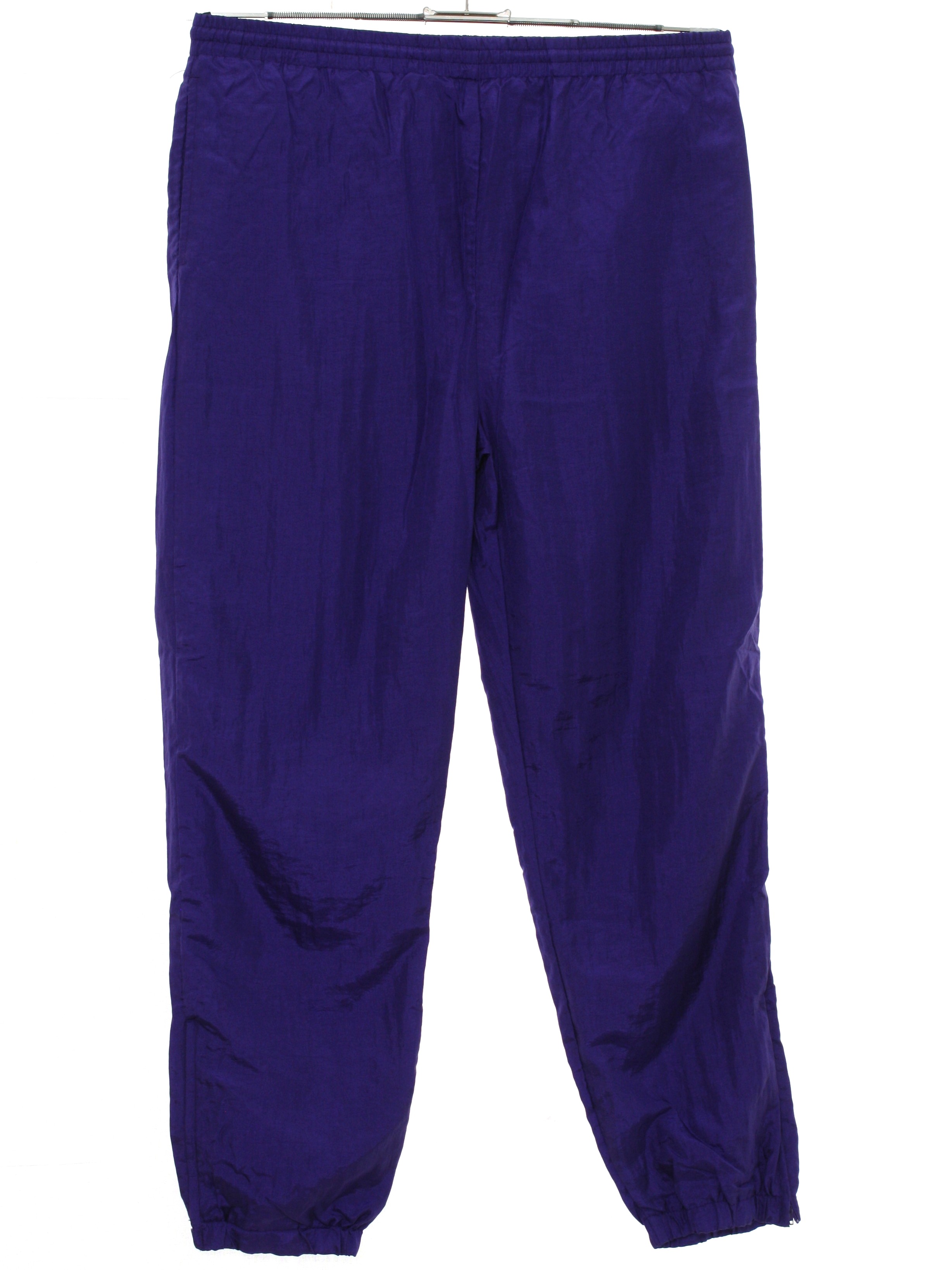 Pants: (made in 90s) -Care Label- Mens shiny deep purple background ...