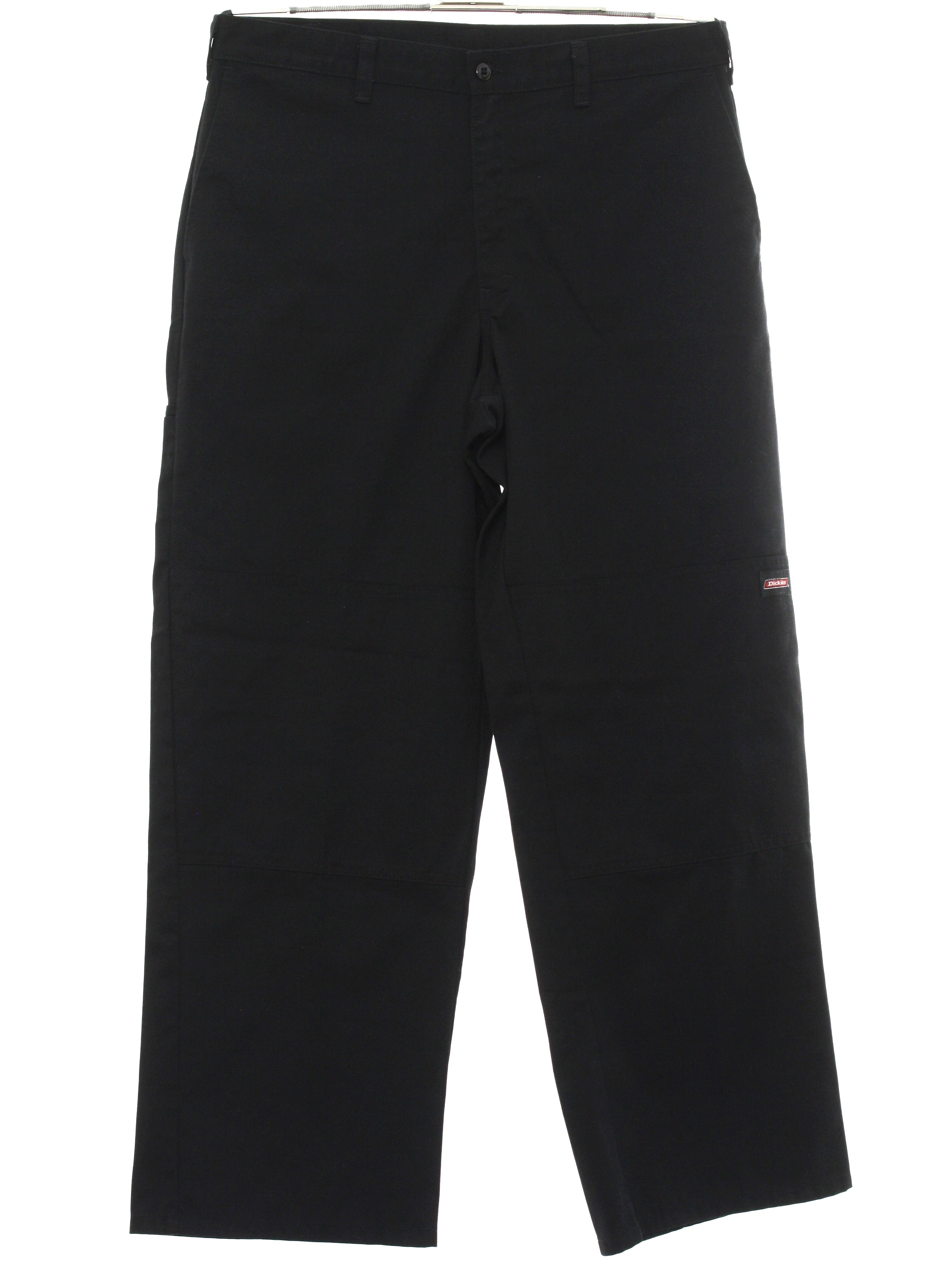 1990s Vintage Pants: Late 90s -Dickies- Mens black, slightly tapered ...