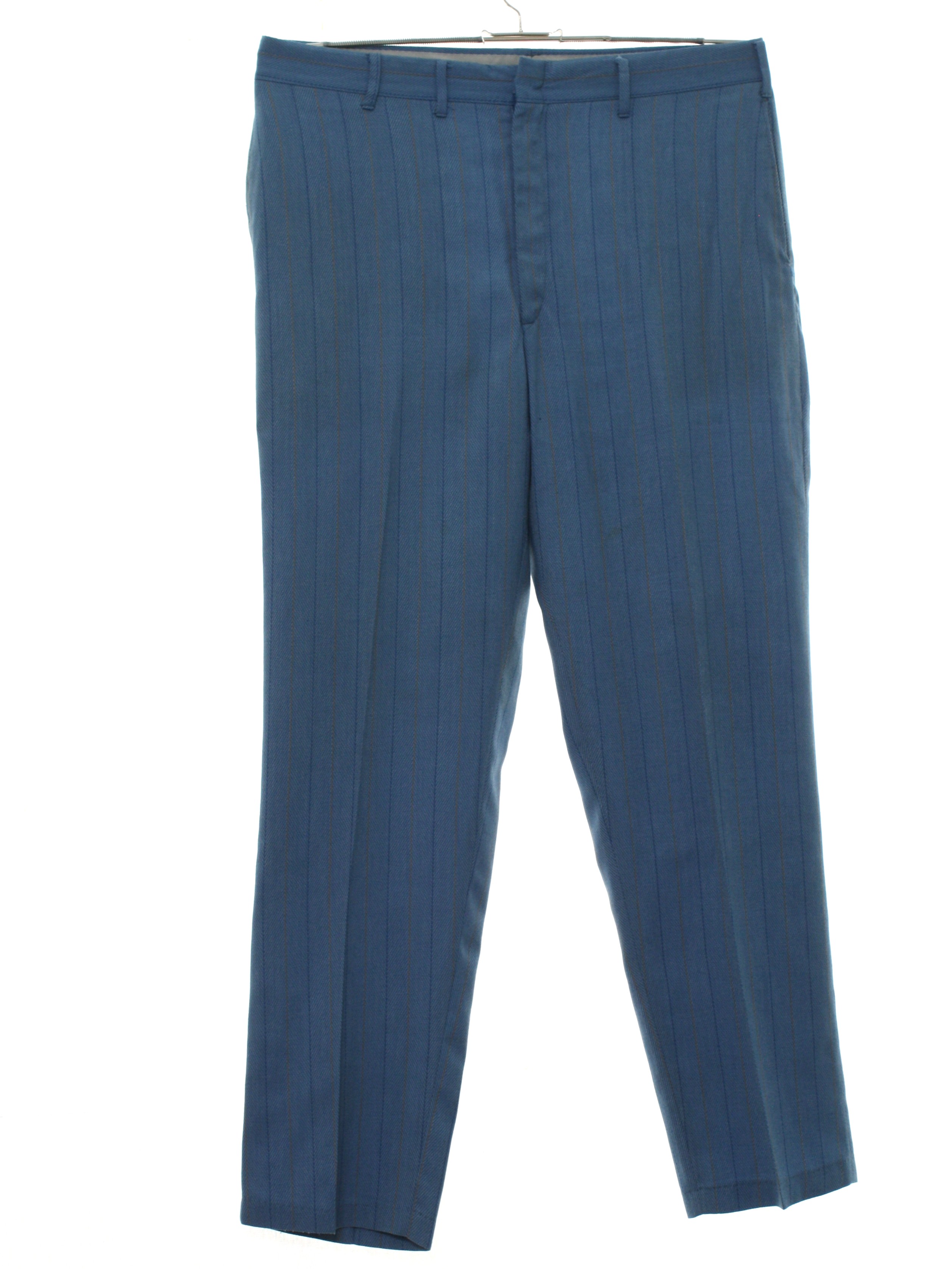 Retro Sixties Pants: Late 60s -No Label- Mens powder blue thin ...
