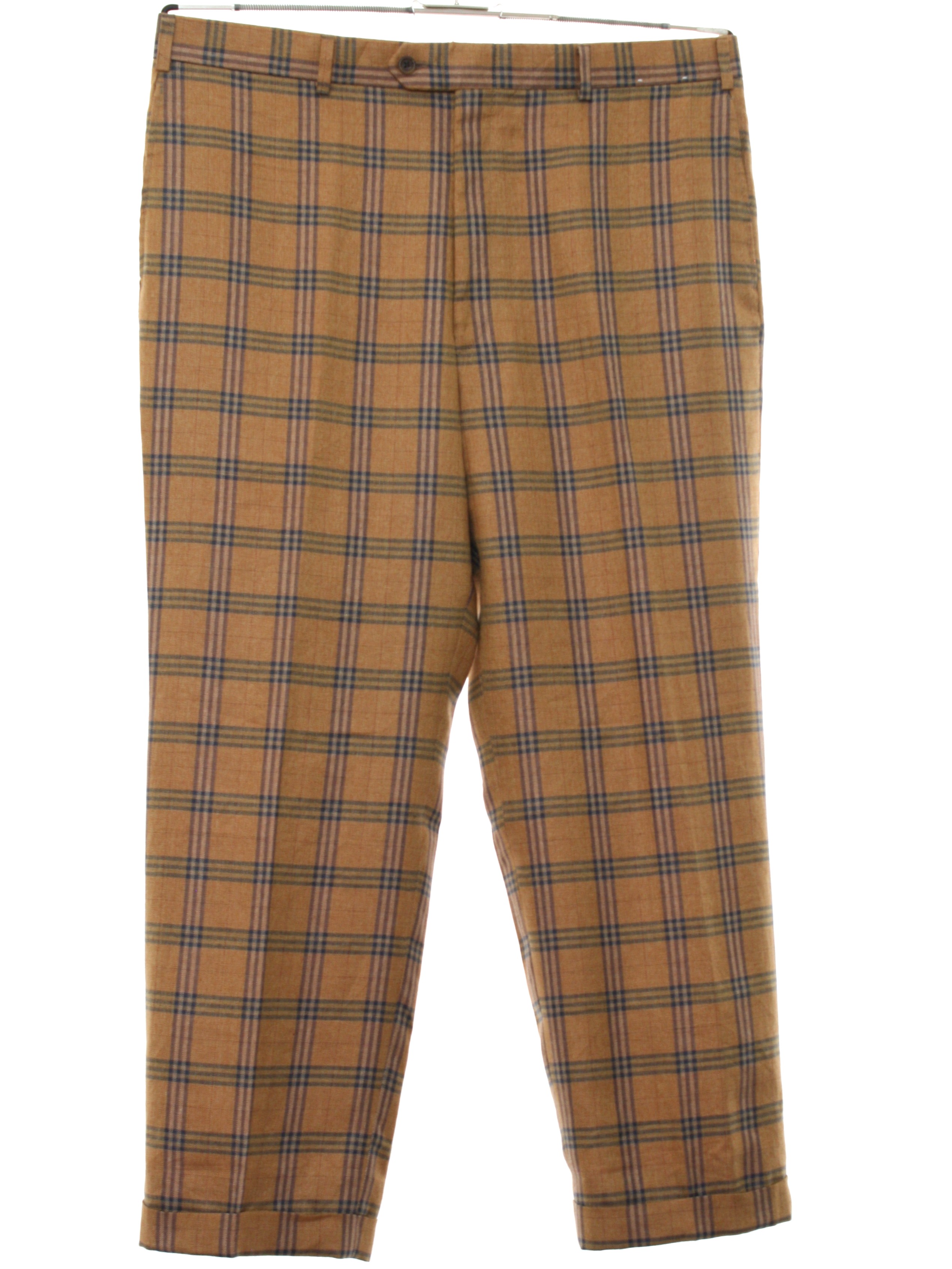 60s Retro Pants: 60s style (made in 90s) -Burberry- Mens muted orange ...