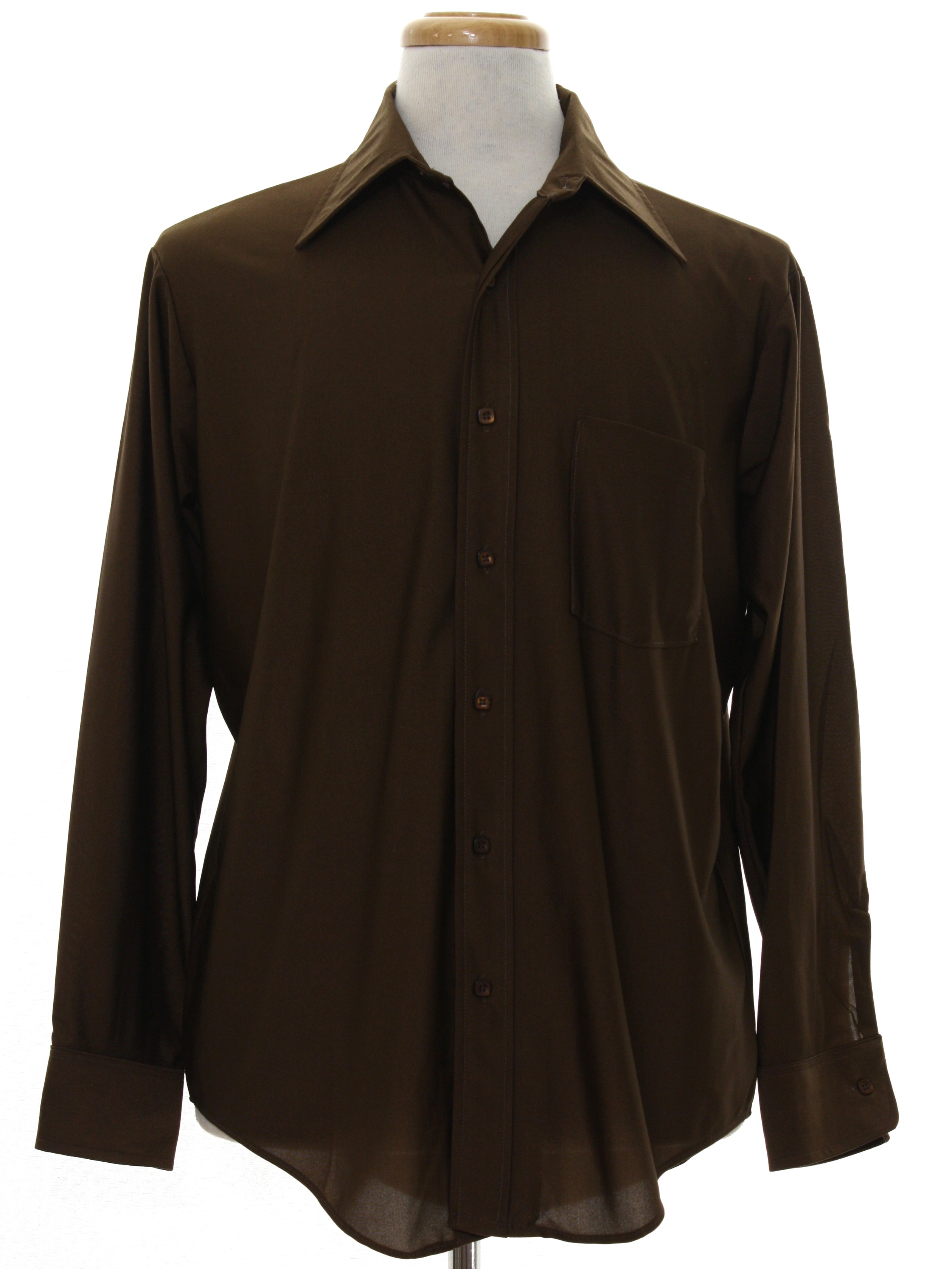 dark brown button up shirt