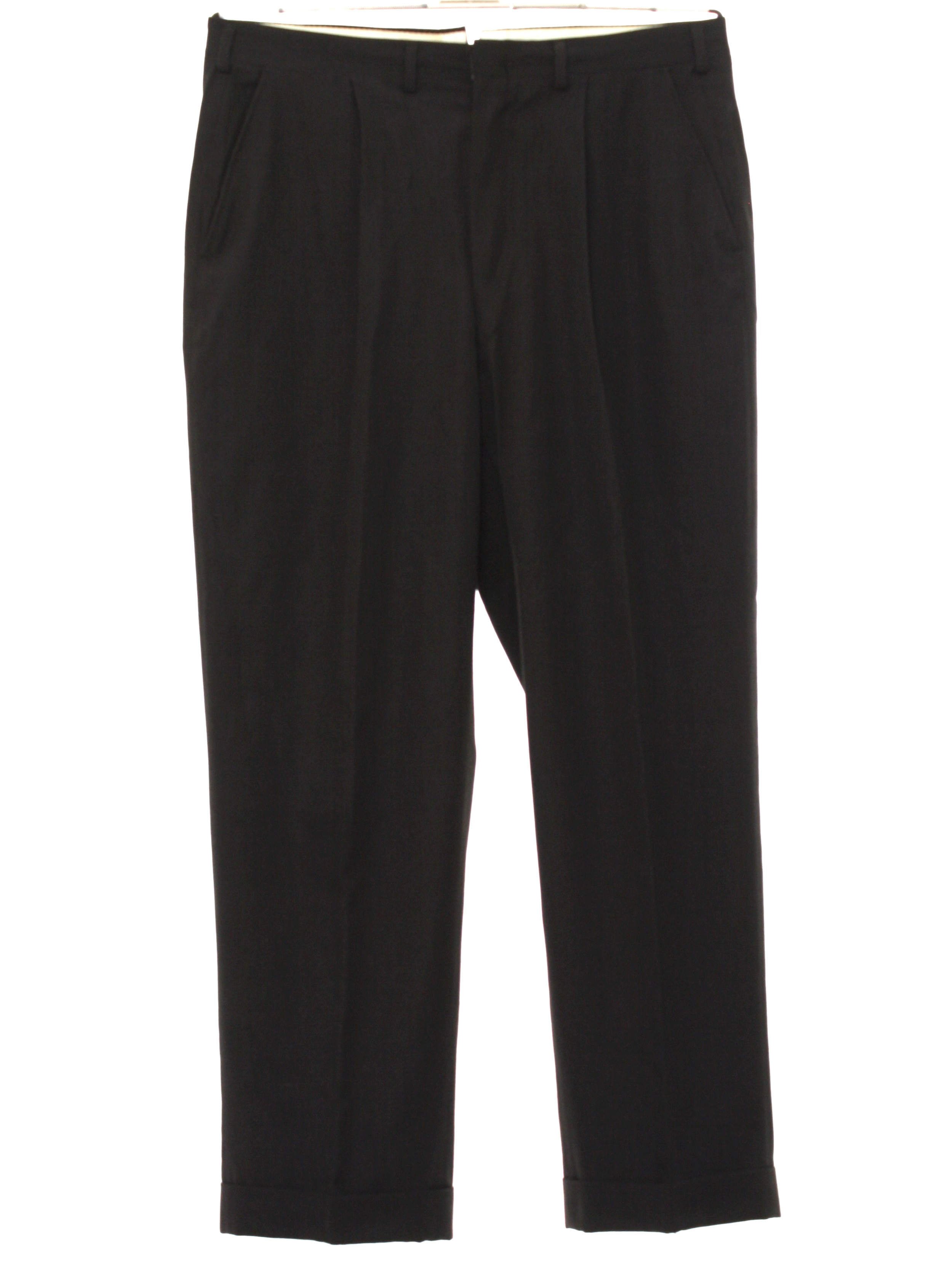 Retro 50s Pants (Missing Label) : 50s -Missing Label- Mens black with ...