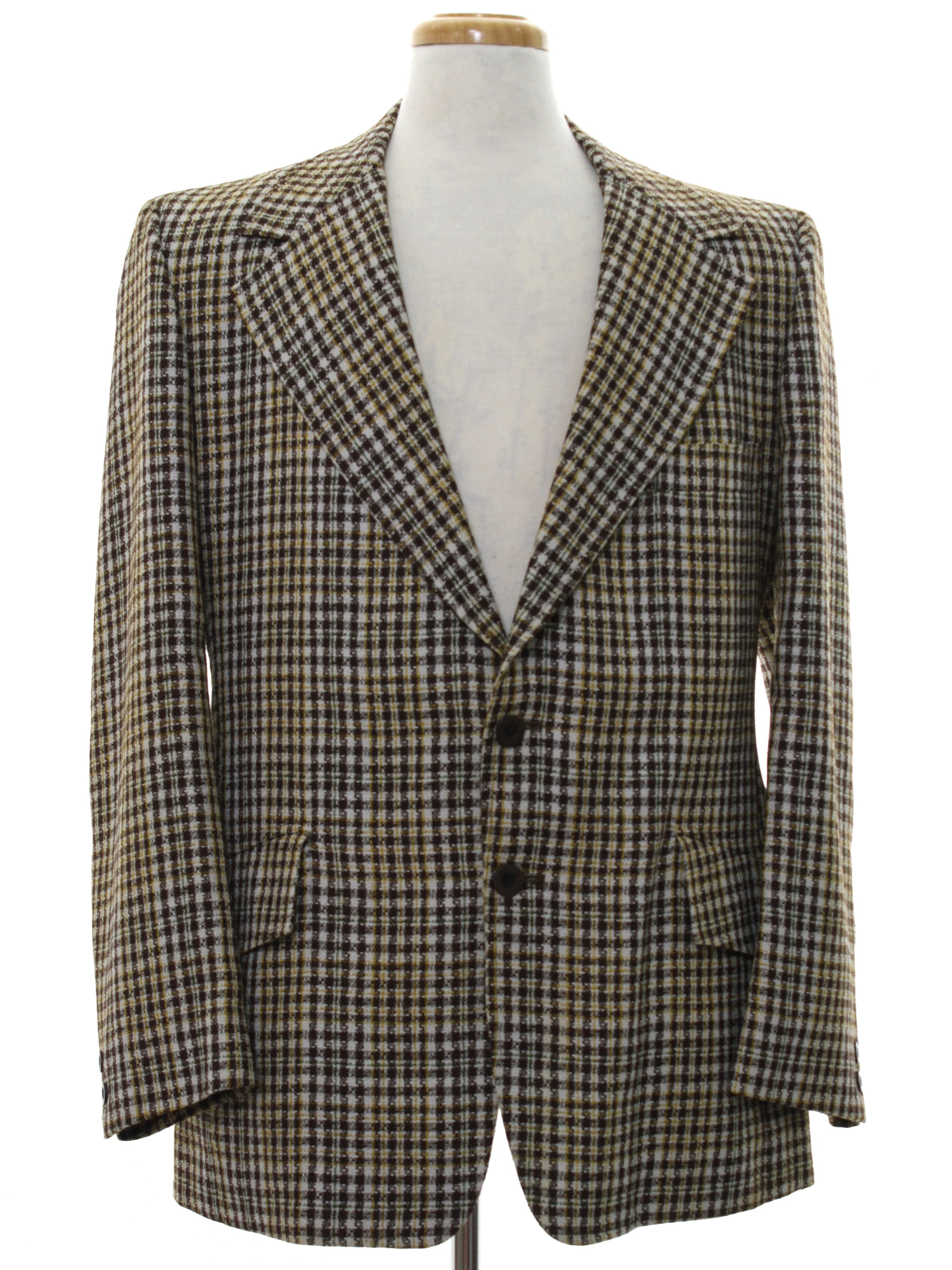1970's Vintage Curlee Jacket: 70s -Curlee- Mens dark brown background ...