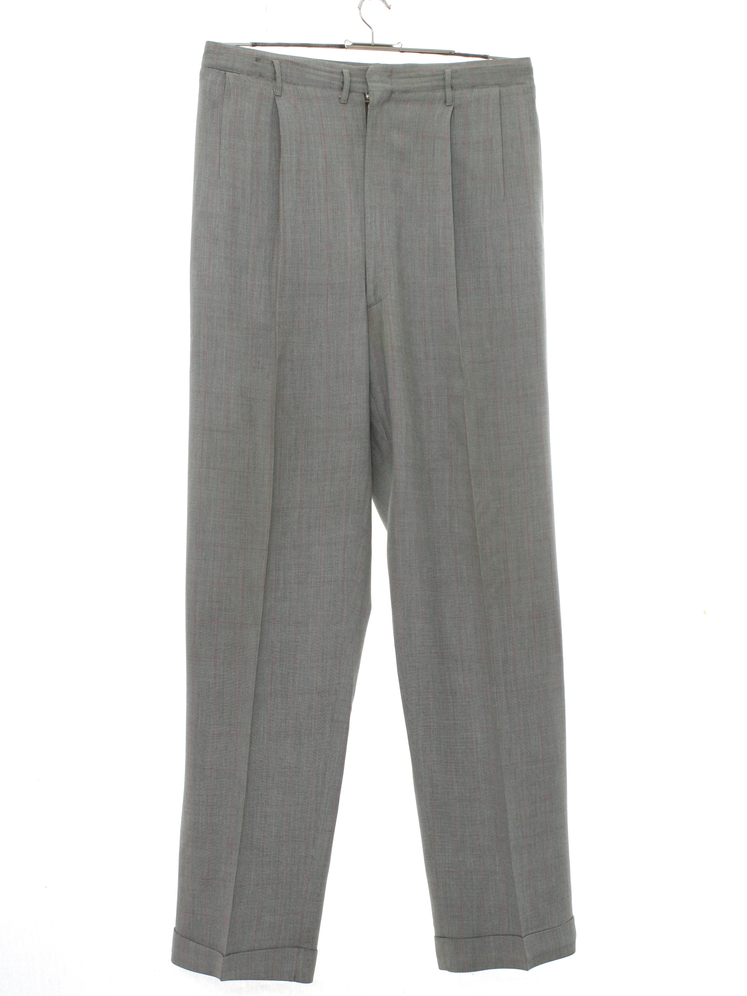 Retro 1940's Pants: Late 40s -No Label- Mens beige background, gray ...