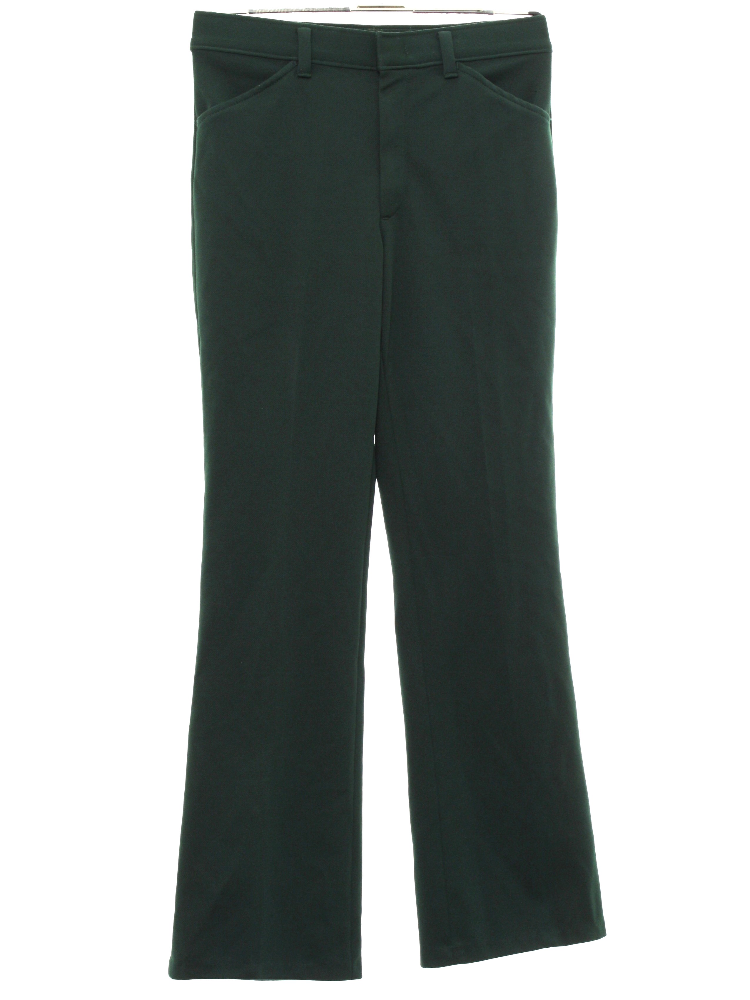 Retro 1970s Flared Pants / Flares: 70s -Farah Time Out- Mens dark green ...