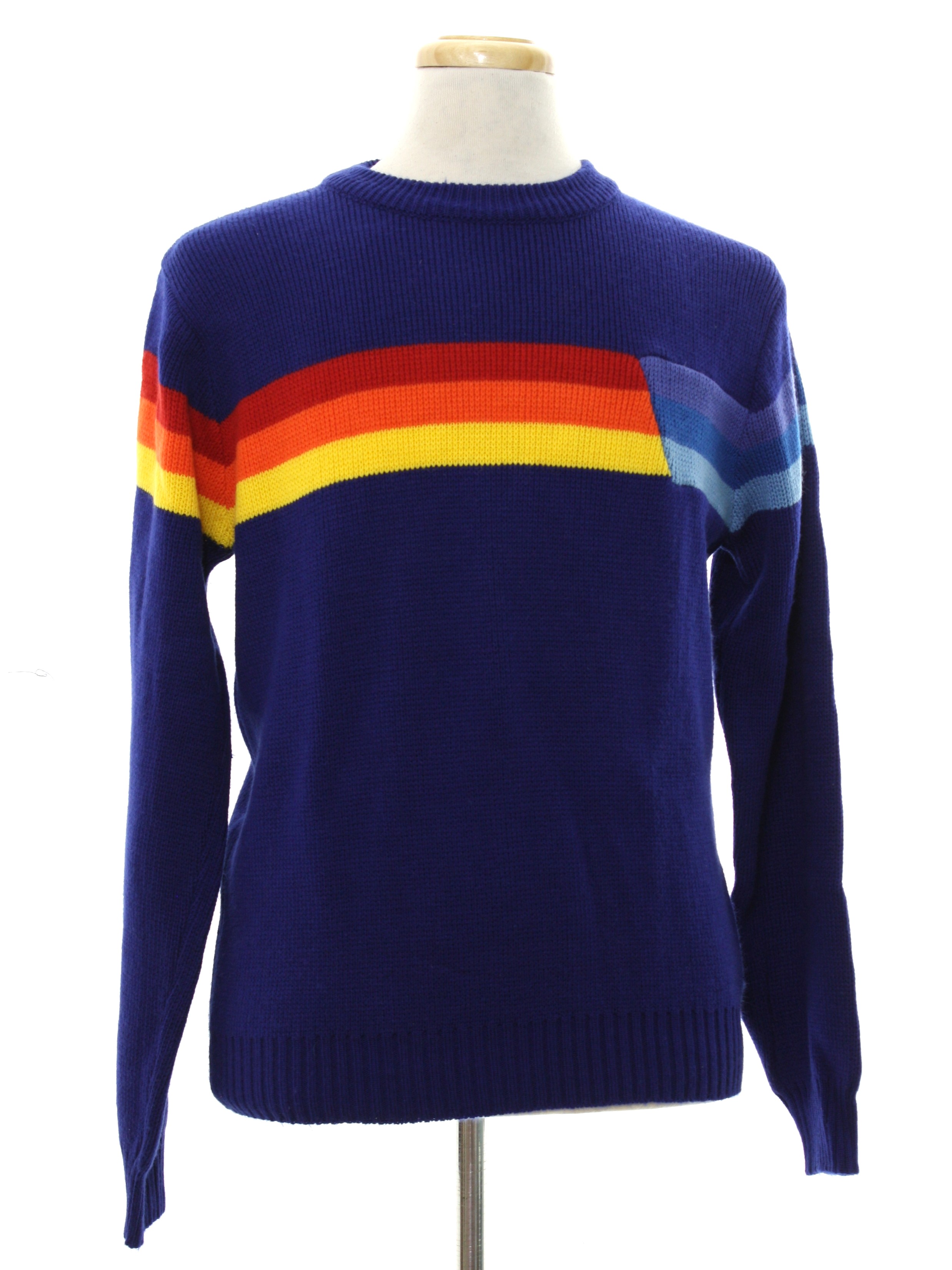 Retro 1980's Sweater (High Sierra) : 80s -High Sierra- Mens navy blue ...