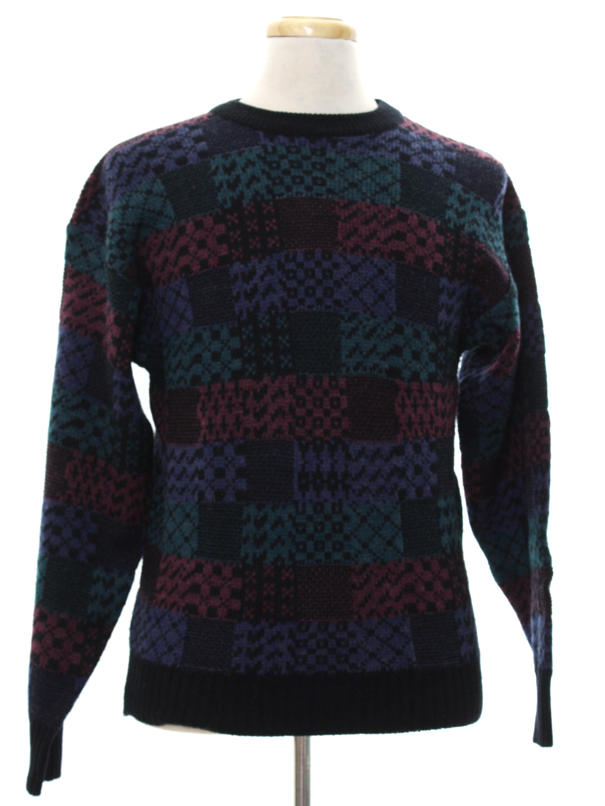 Retro Eighties Sweater: 80s -Cambridge Classics- Mens black background ...