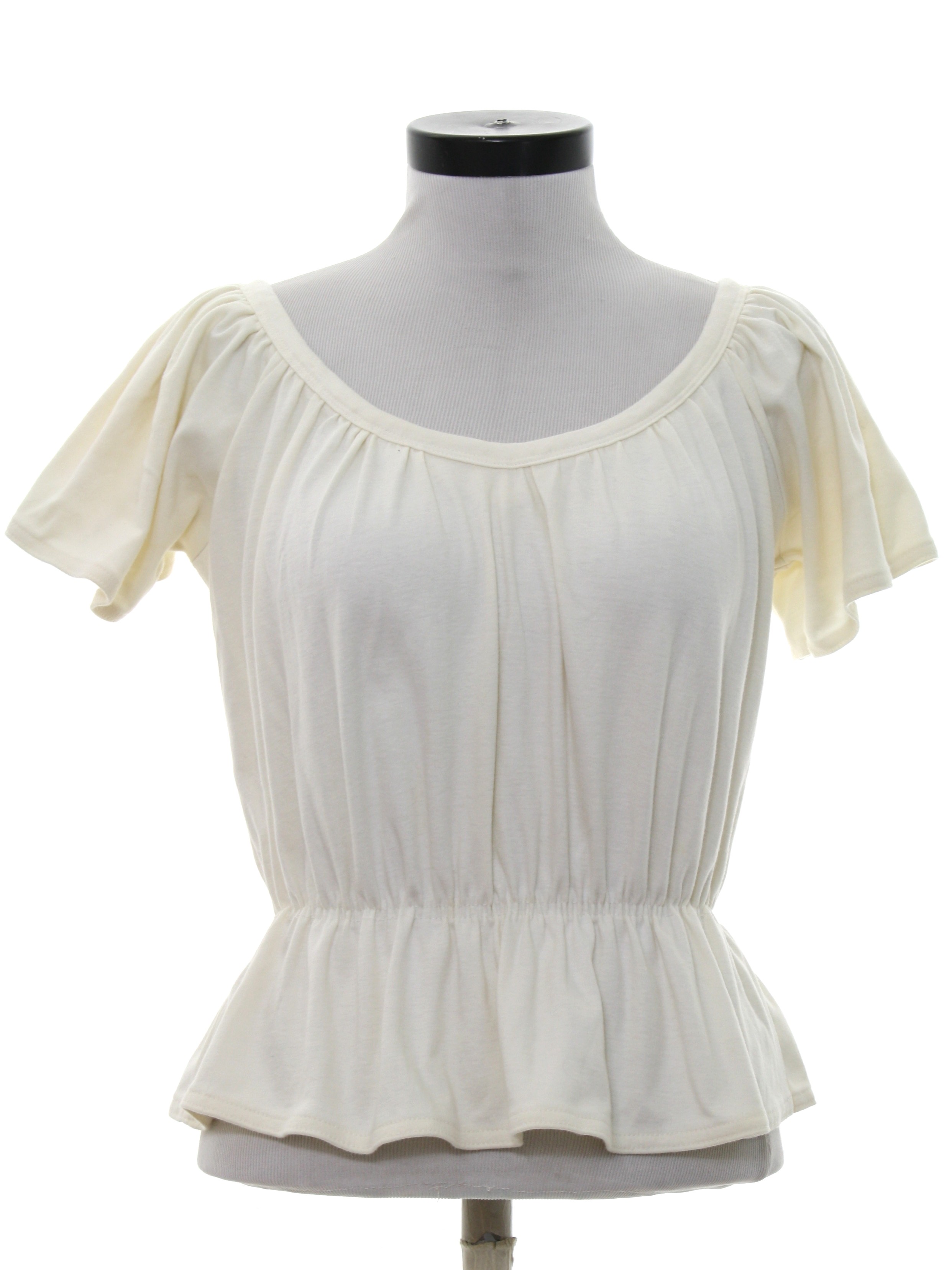 1980's Retro Shirt: 80s -Quips- Womens winter white background cotton ...