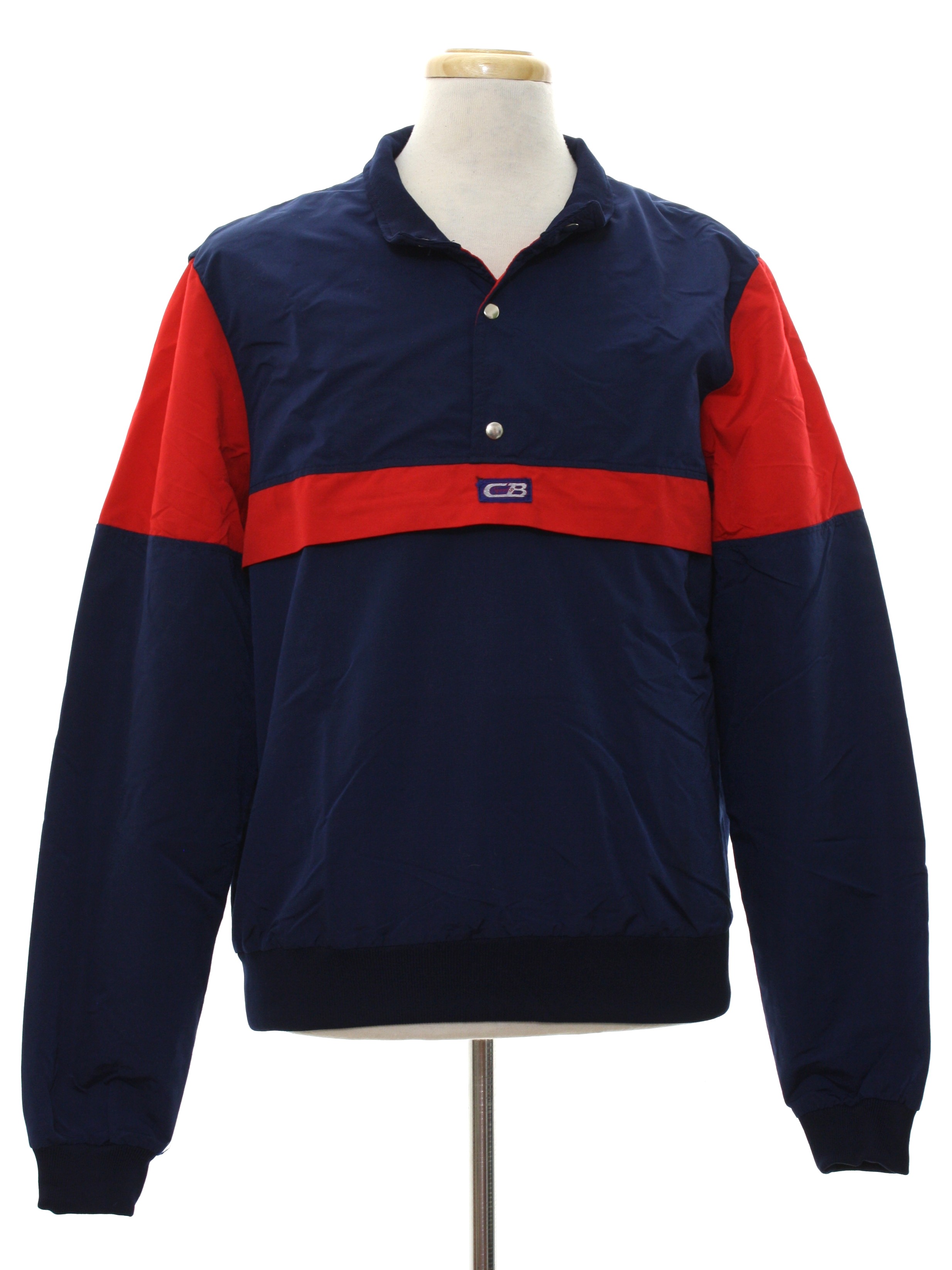 90s Retro Jacket: Early 90s -CB Sports- Mens midnight blue and red ...