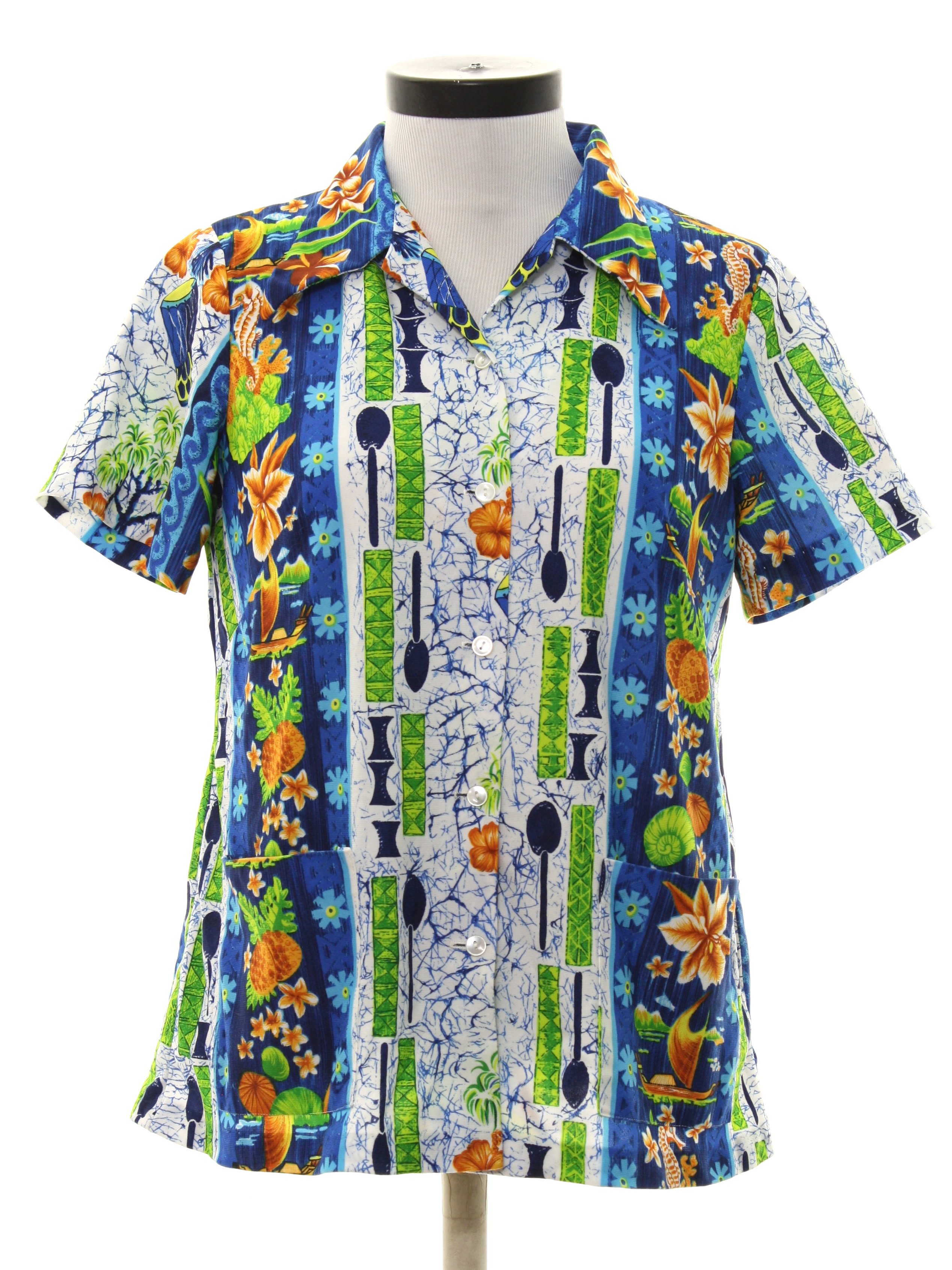 70s Vintage Made in Hawaii Hawaiian Shirt: 70s -Made in Hawaii- Womens ...